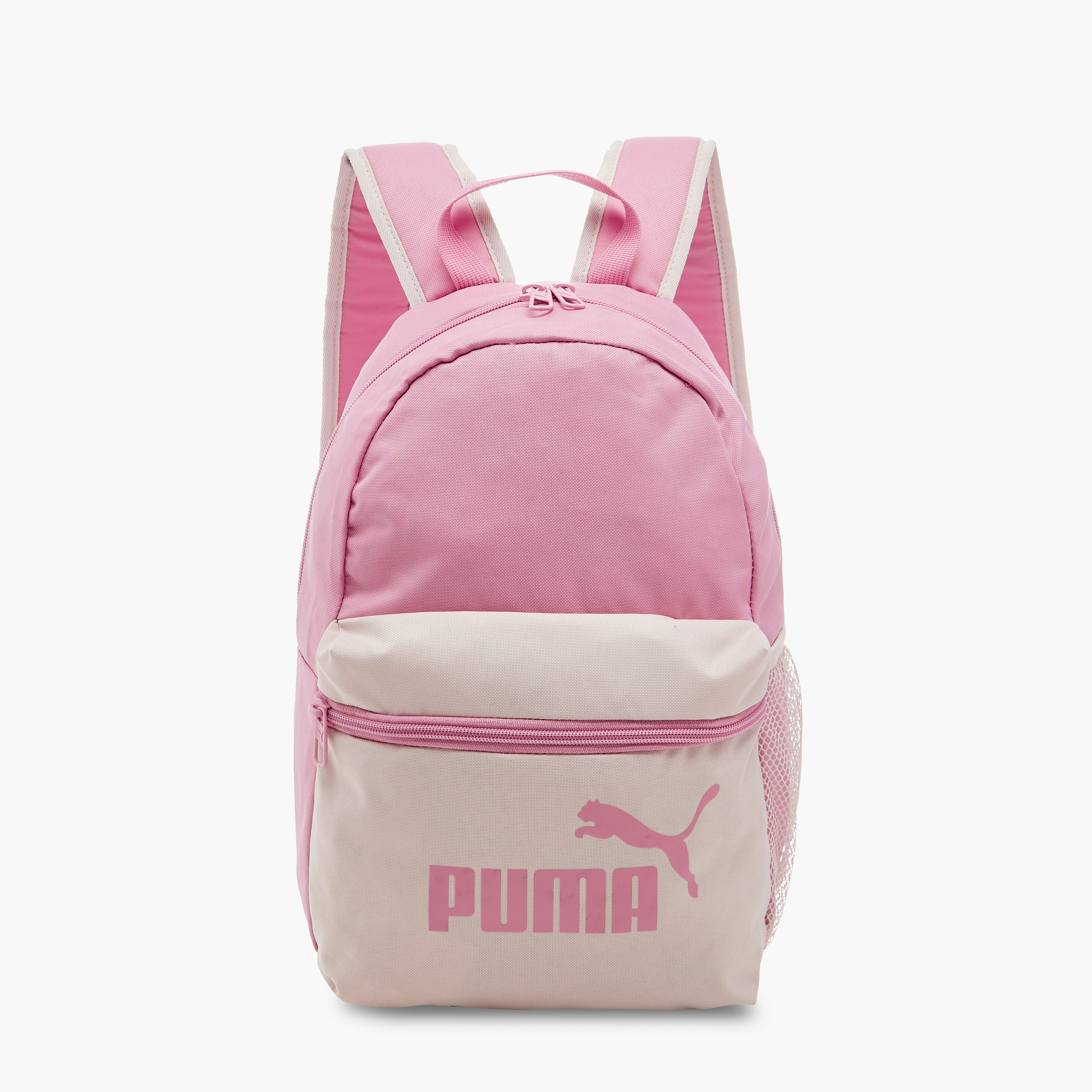 Puma Logo Print Backpack with Adjustable Shoulder Straps - 14 inches-school-bagsandbackpacks-backpacks-image-1