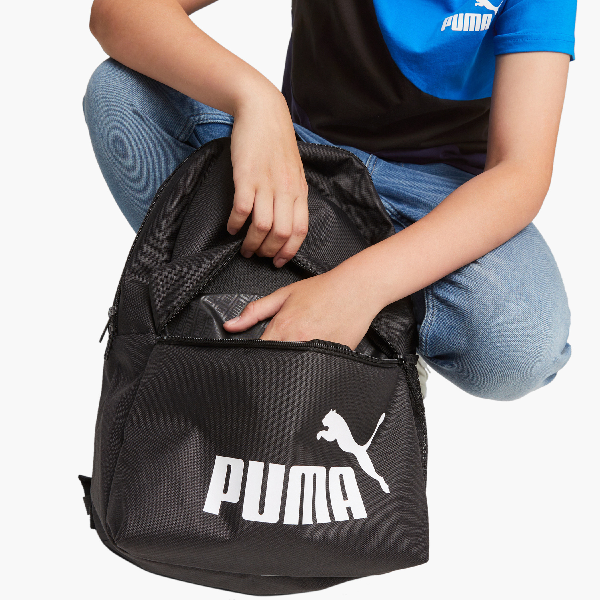 PUMA Solid Backpack with Adjustable Straps and Zip Closure - 17 inches-school-bagsandbackpacks-backpacks-image-3
