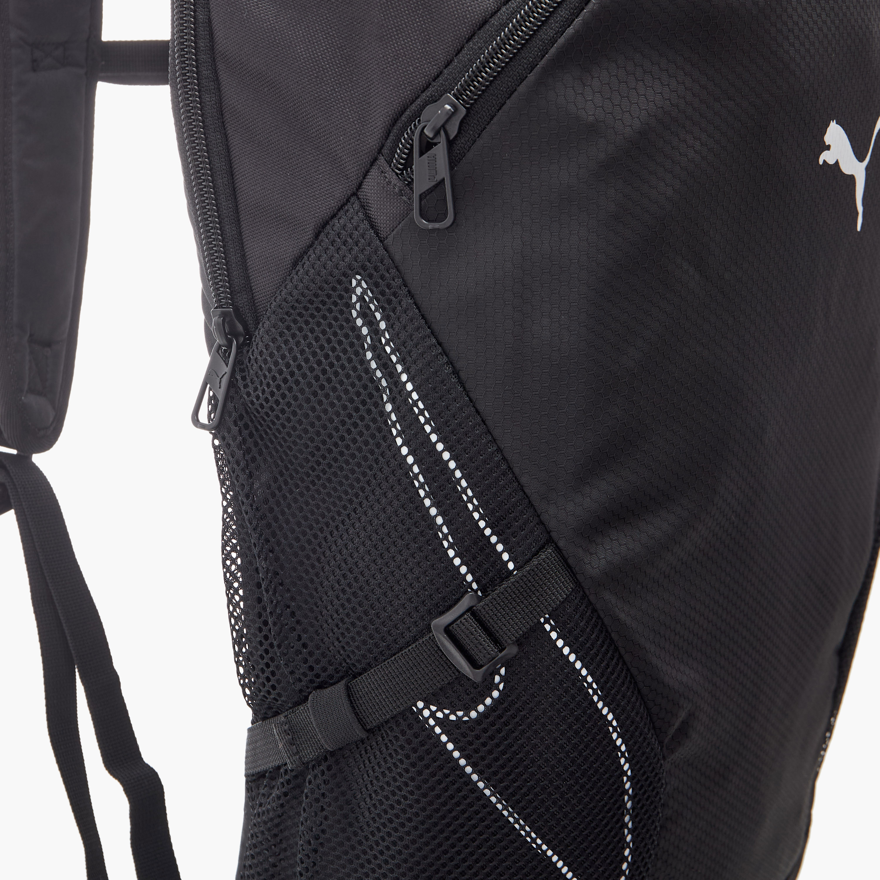 Puma Plus Pro Logo Print Backpack with Zip Closure and Adjustable Straps - 18 inches-school-bagsandbackpacks-backpacks-image-5