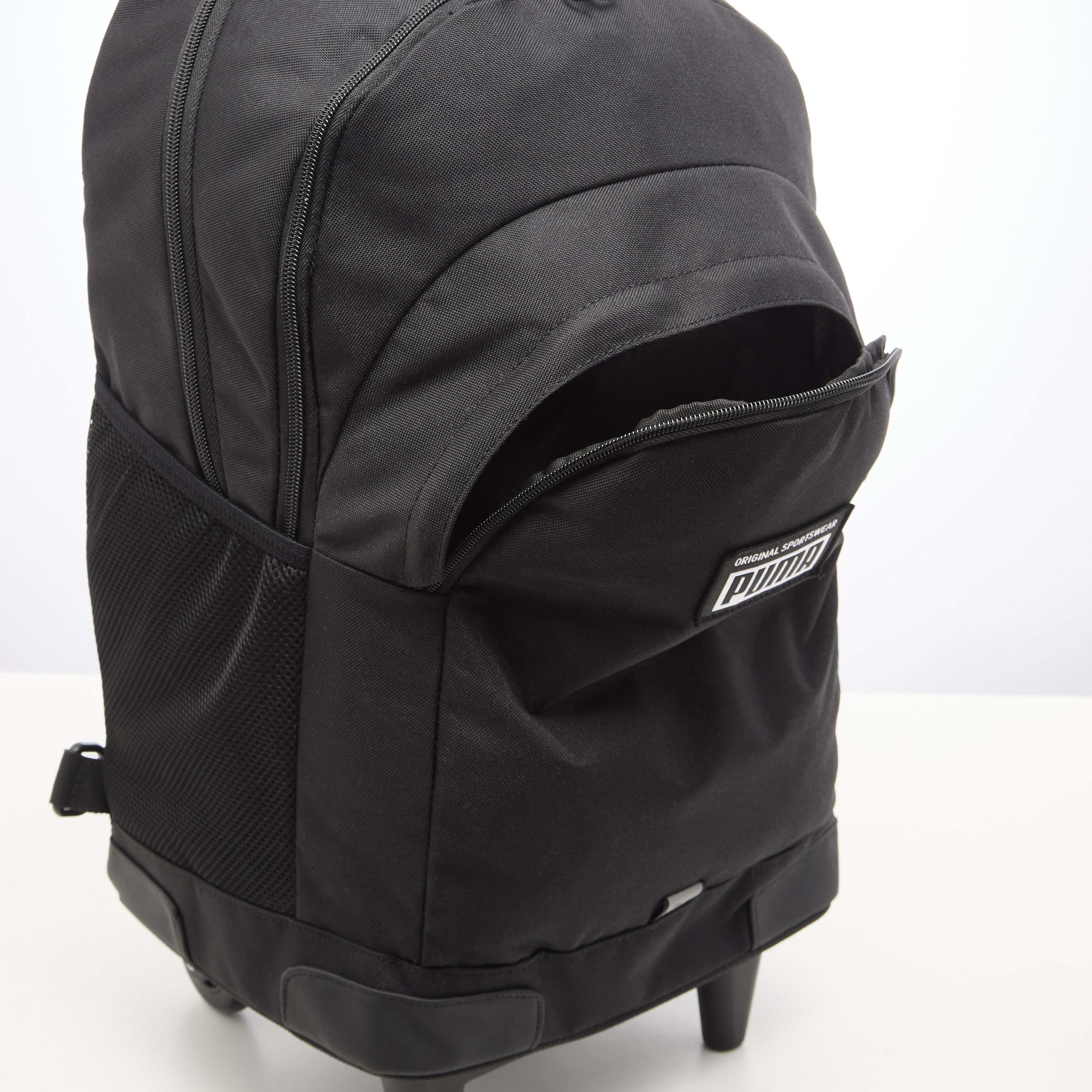 PUMA Academy Logo Detail Trolley Backpack with Retractable Handle and Zip Closure-school-bagsandbackpacks-trolleybags-image-9