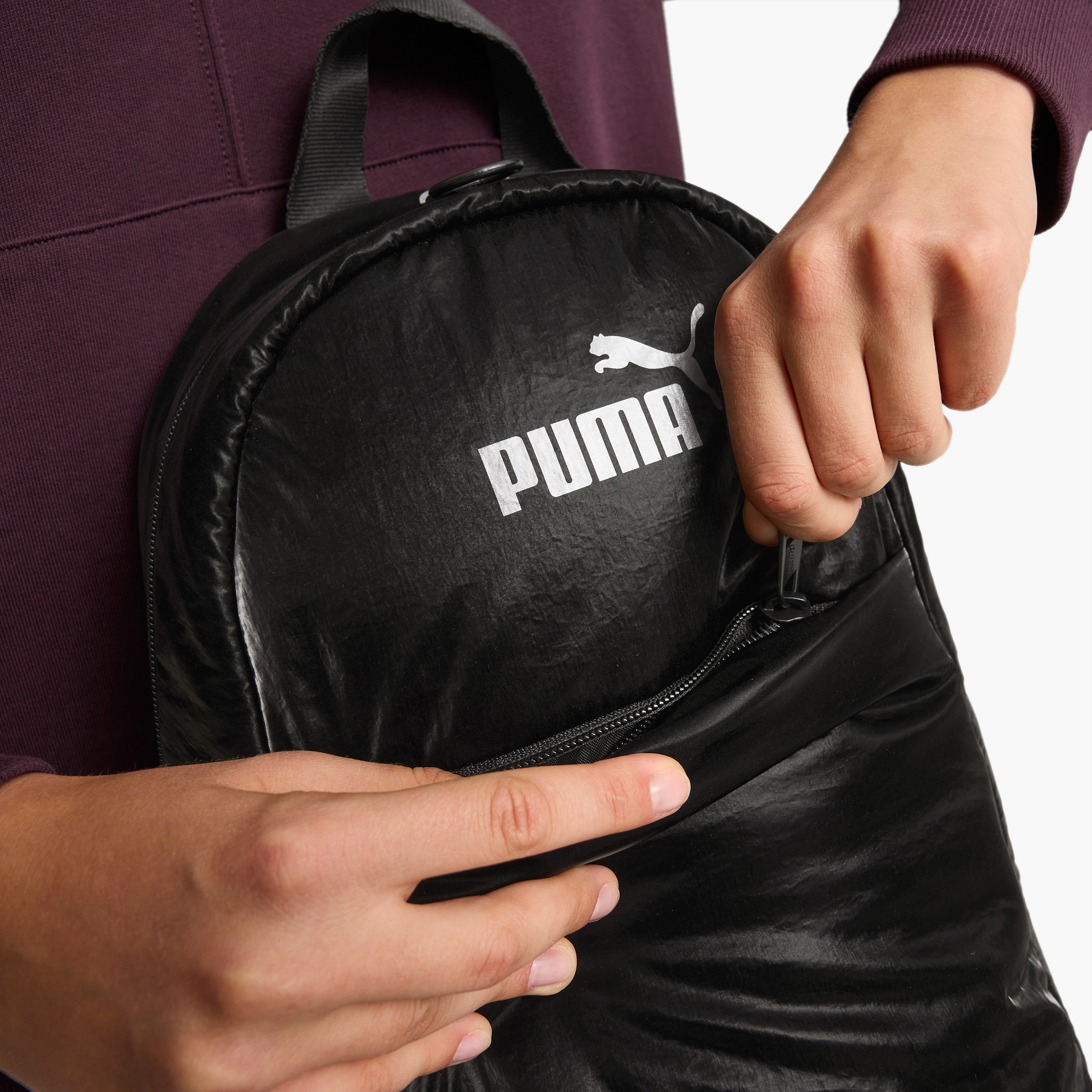 PUMA Core Up Logo Detail Backpack with Adjustable Straps and Zip Closure - 14 inches-school-bagsandbackpacks-backpacks-image-5