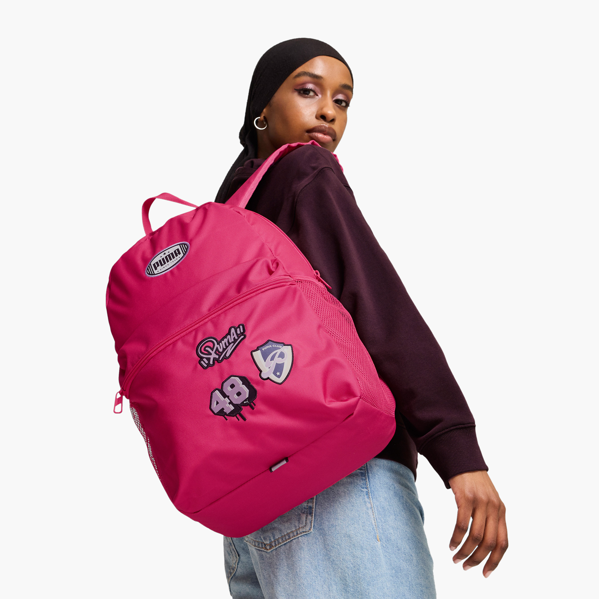 Puma Varsity Print Backpack with Adjustable Straps and Zip Closure - 16 inches-school-bagsandbackpacks-backpacks-image-5