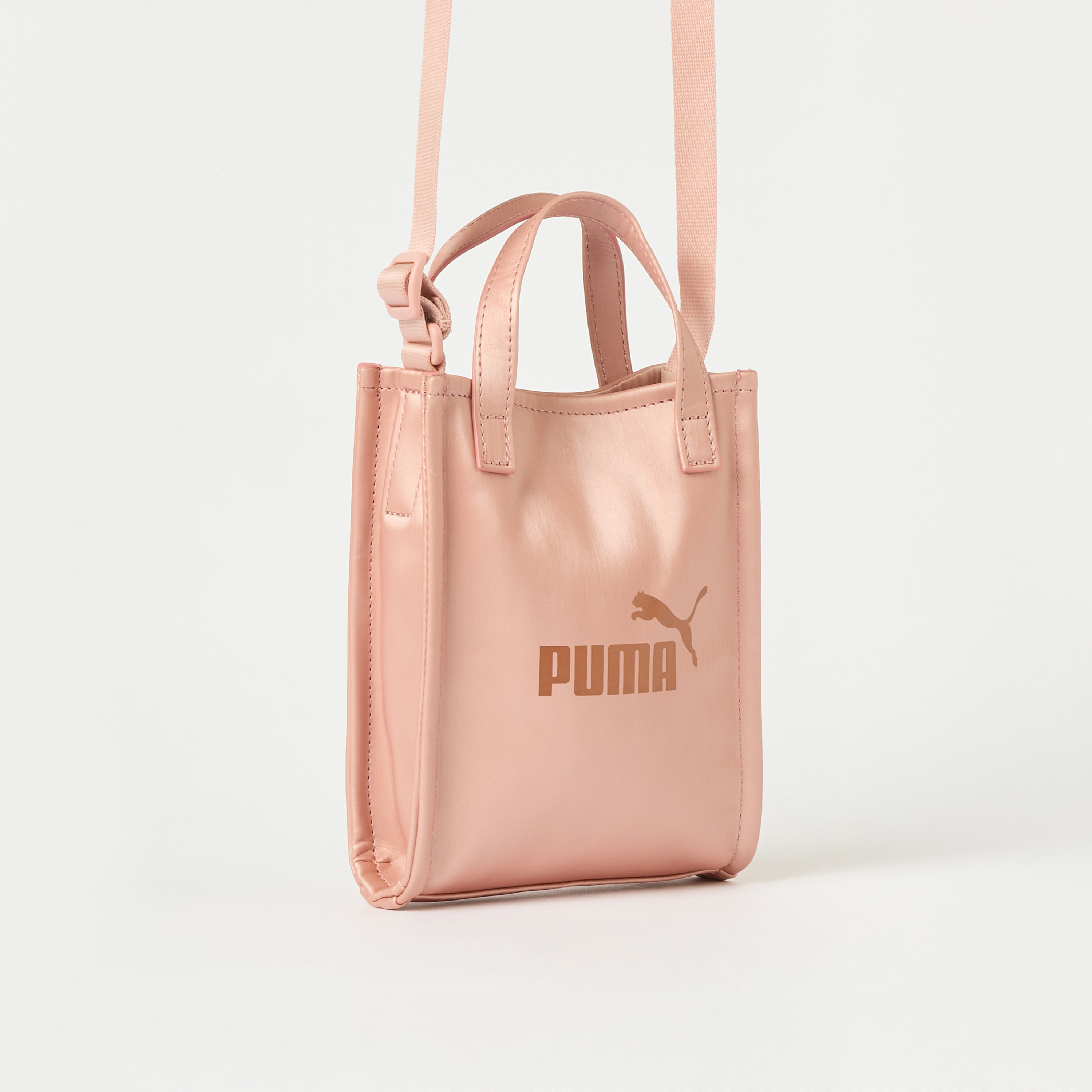 Puma Logo Print Tote Bag with Double Handle and Button Closure - 14x4.5x18 cm-school-bagsandbackpacks-backpacks-image-2