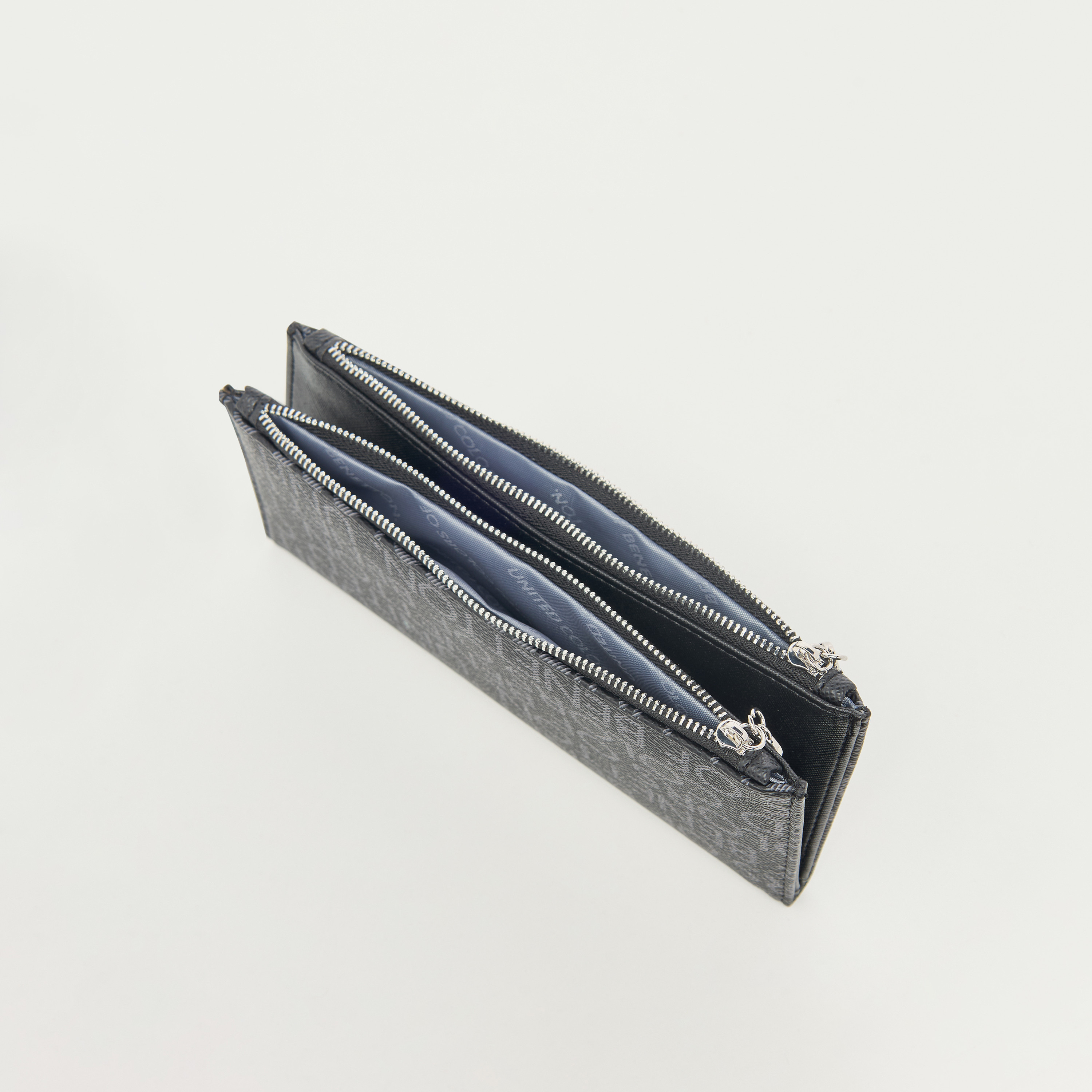 محفظة بطبعات شعار مع سحاب إغلاق من يونايتد كولورز اوف بينيتون-women-bagsandwallets-wallets-image-4