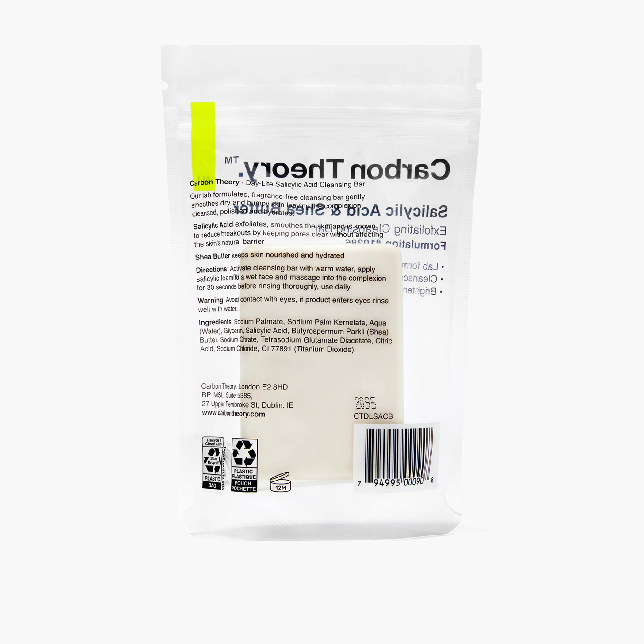 صابونة التنظيف والتقشير بحمض الساليسيليك من كاربون ثيوري - 100 جرام-beautyandpersonalcare-bathandbody-bathandshower-soaps-image-2