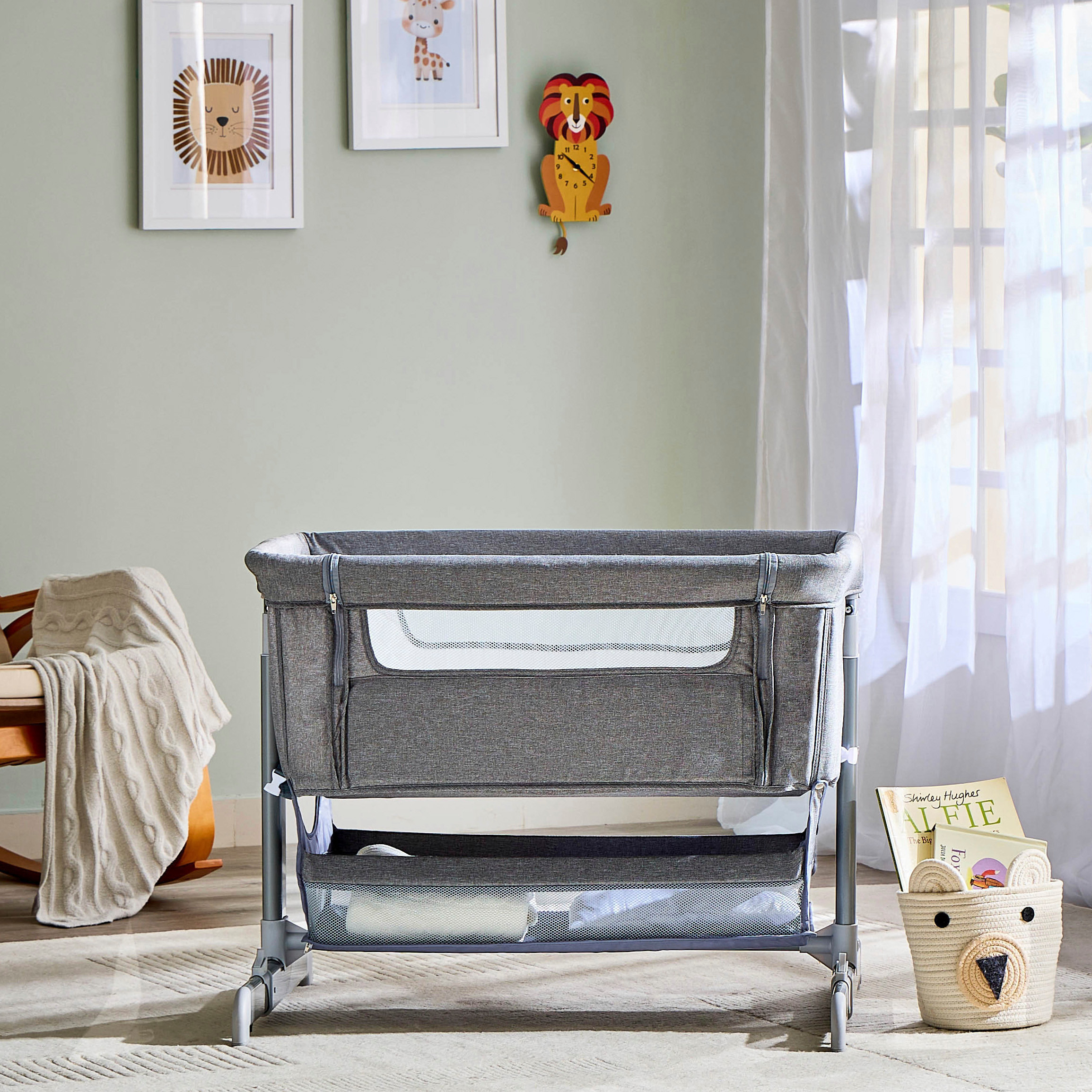 Juniors Davey Side Bed-baby-nursery-furniture-cribsandbeds-bassinets-image-1