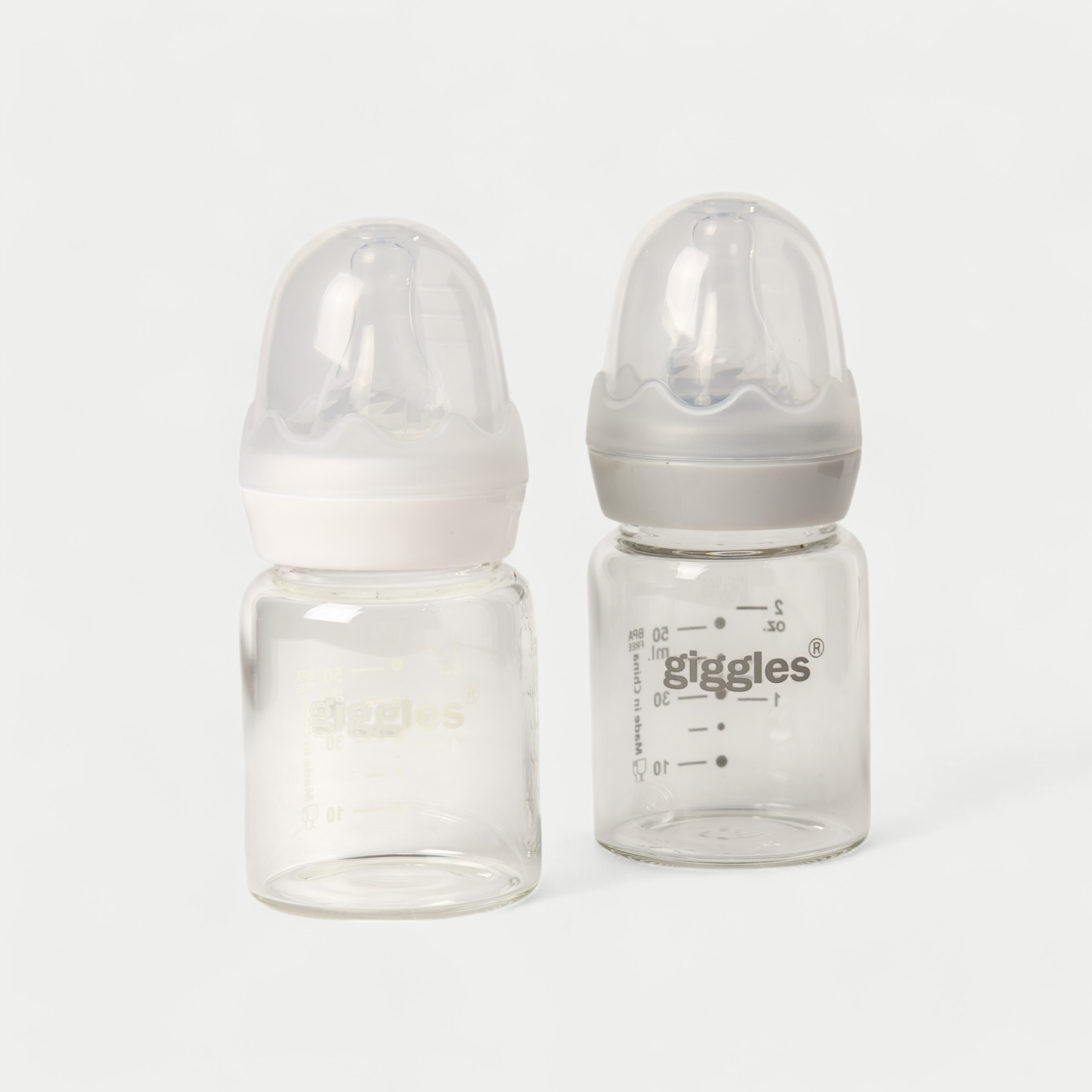 Giggles 2-Piece Glass Feeding Bottle Set - 50 ml-baby-feeding-feedingbottles-bottlesandteats-image-1