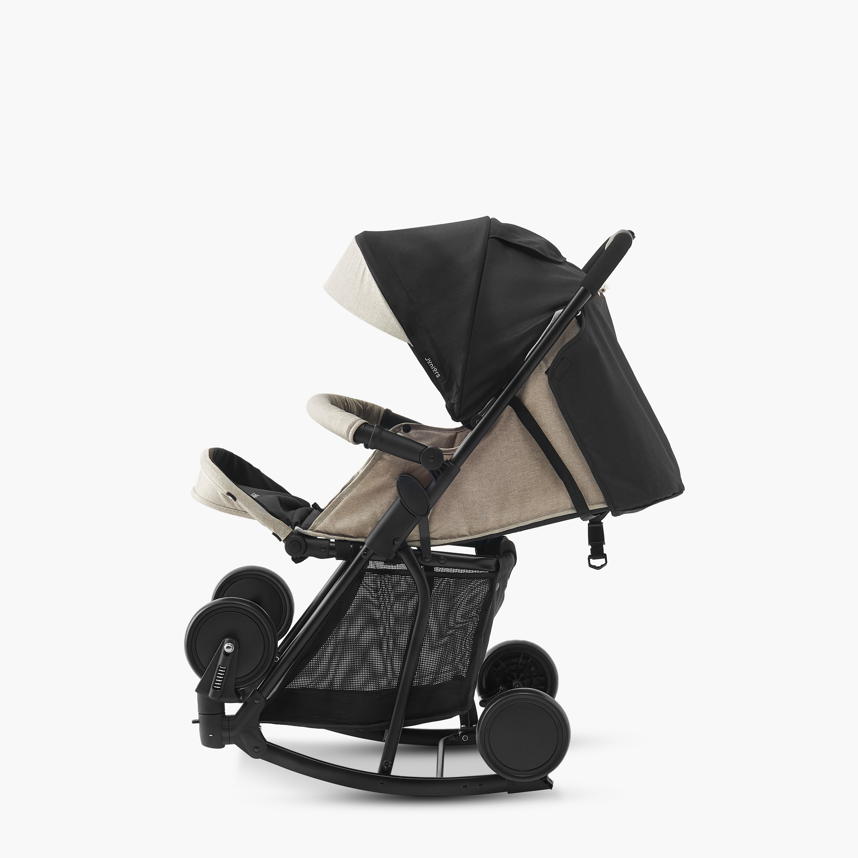 عربة أطفال إيتون بنظام طي بزر ضغط وإطار معدني وقفل للعجلات من جونيورز-baby-gear-strollersandprams-strollers-image-3