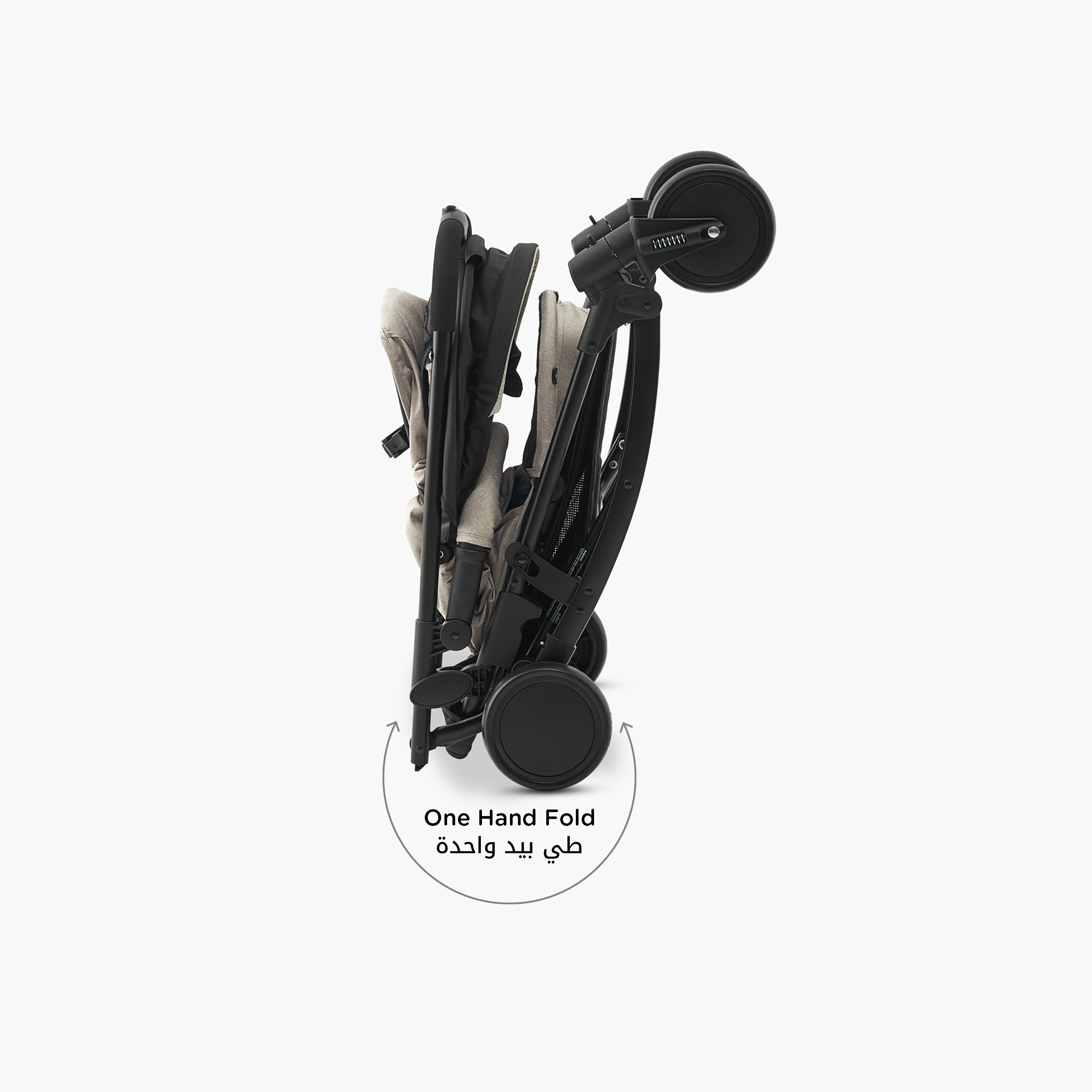 عربة أطفال إيتون بنظام طي بزر ضغط وإطار معدني وقفل للعجلات من جونيورز-baby-gear-strollersandprams-strollers-image-5