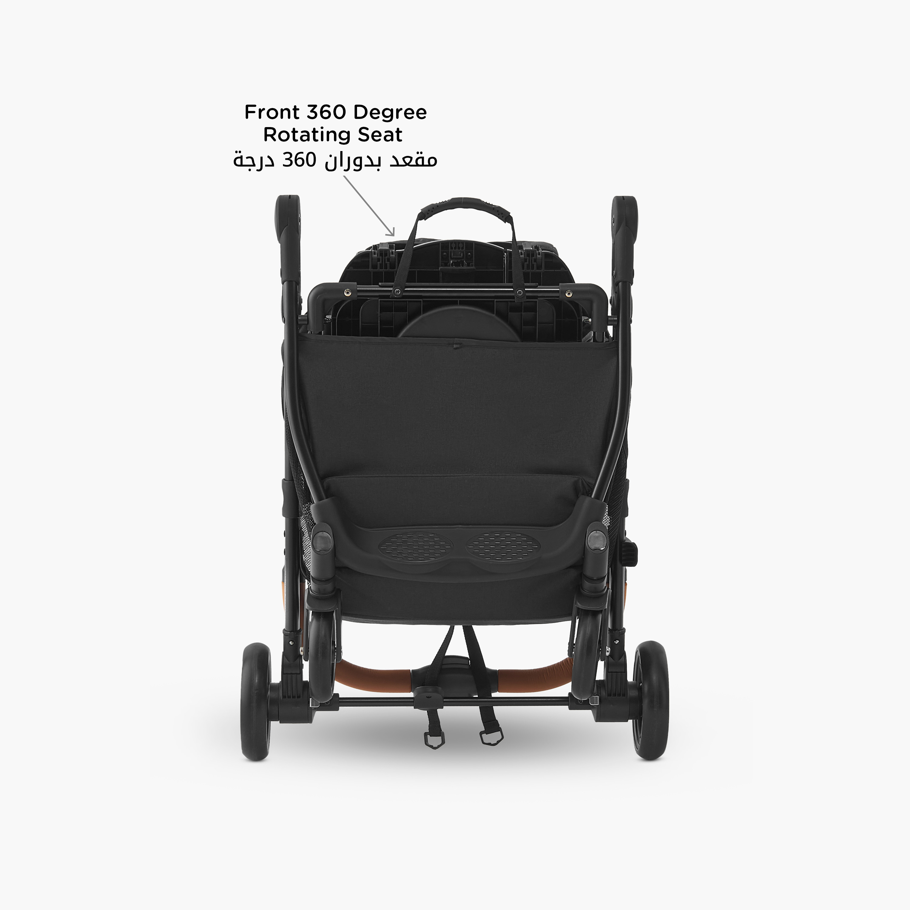 عربة أطفال ماسون بنظام طي بزر ضغط وإطار معدني وقفل للعجلات من جونيورز-baby-gear-strollersandprams-strollers-image-13