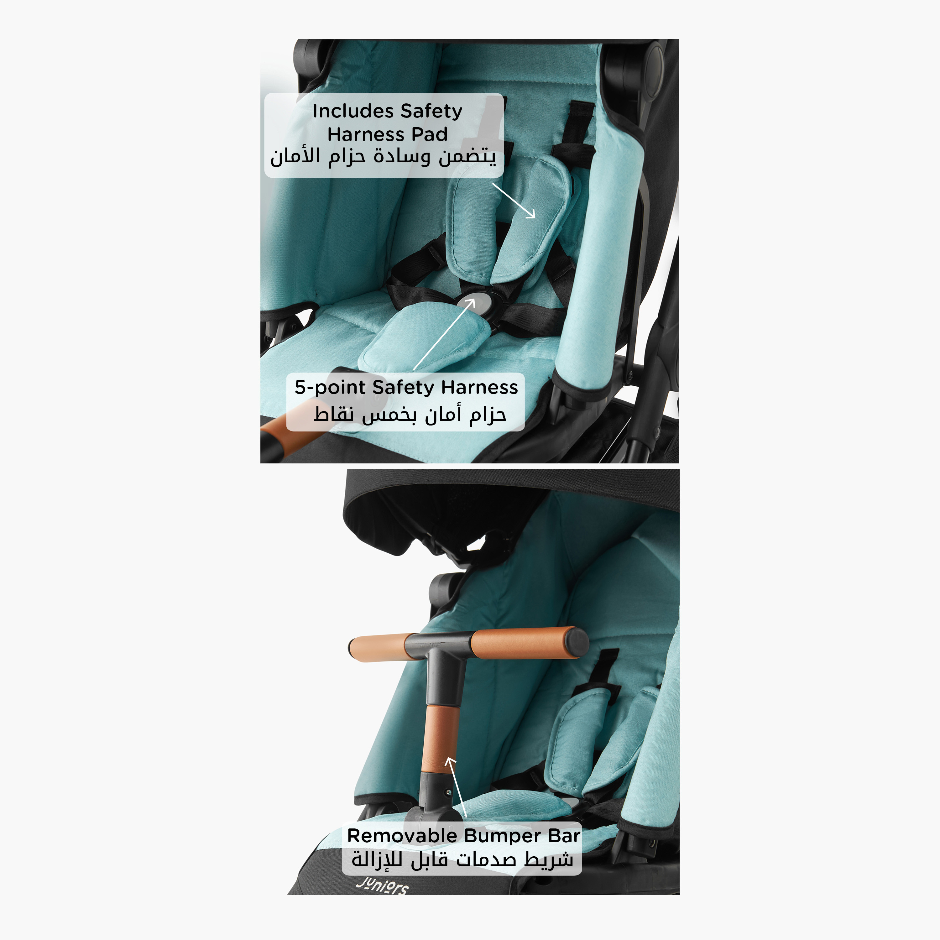 Juniors Mason with Push Button Folding System, Metal Frame and Wheel Lock-baby-gear-strollersandprams-strollers-image-7