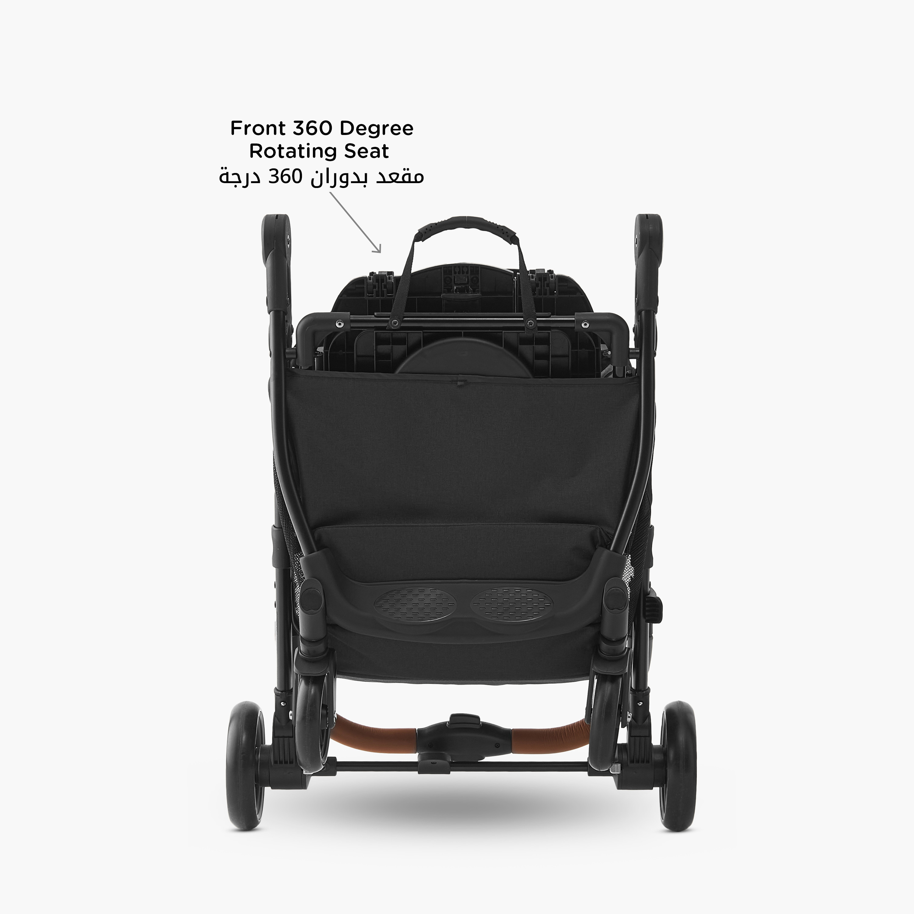 عربة أطفال ماسون بنظام طي بزر ضغط وإطار معدني وقفل للعجلات من جونيورز-baby-gear-strollersandprams-strollers-image-13
