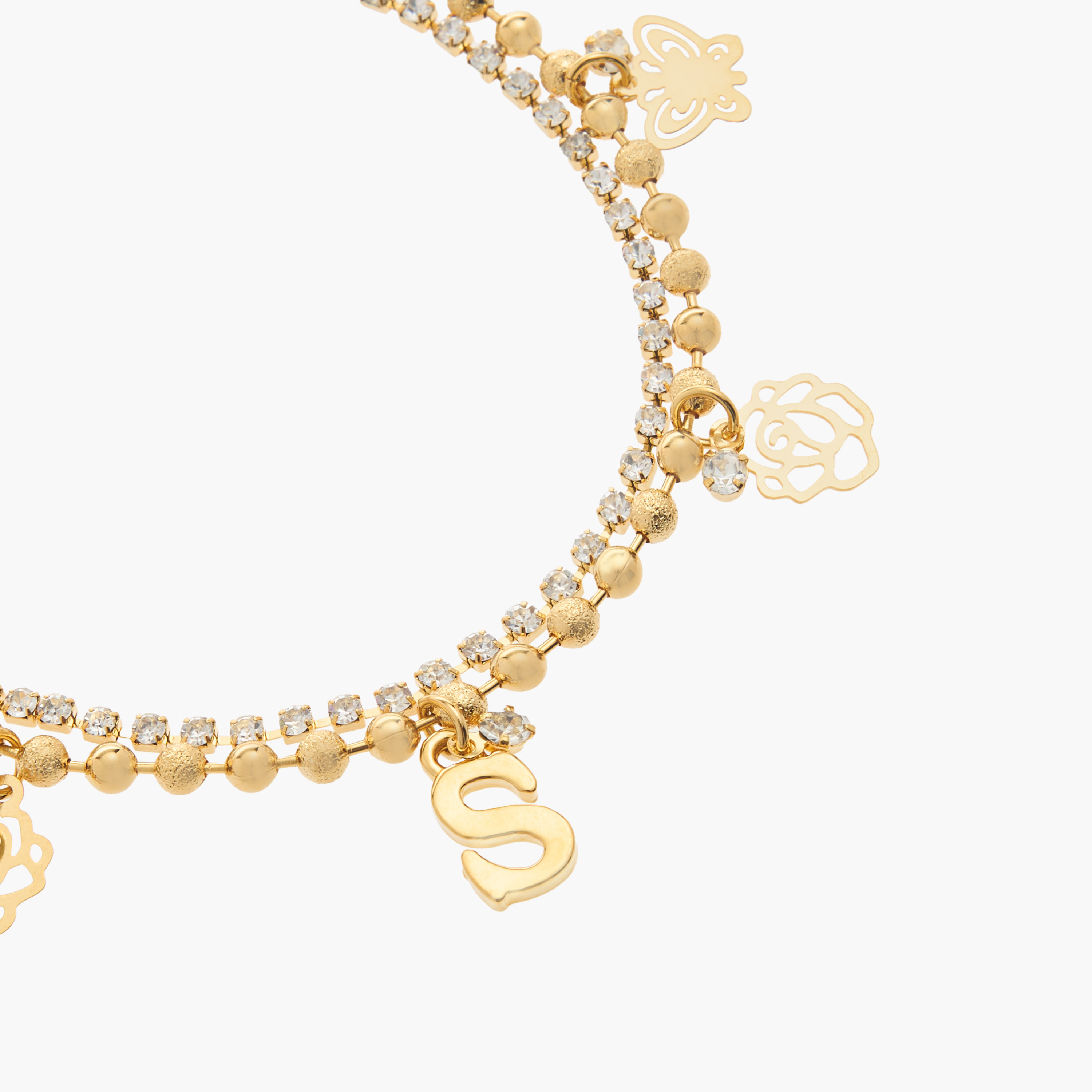 Calligraphy Charm Bracelet with Lobster Clasp Closure-women-watchesandjewellery-jewellery-banglesandbracelets-image-3