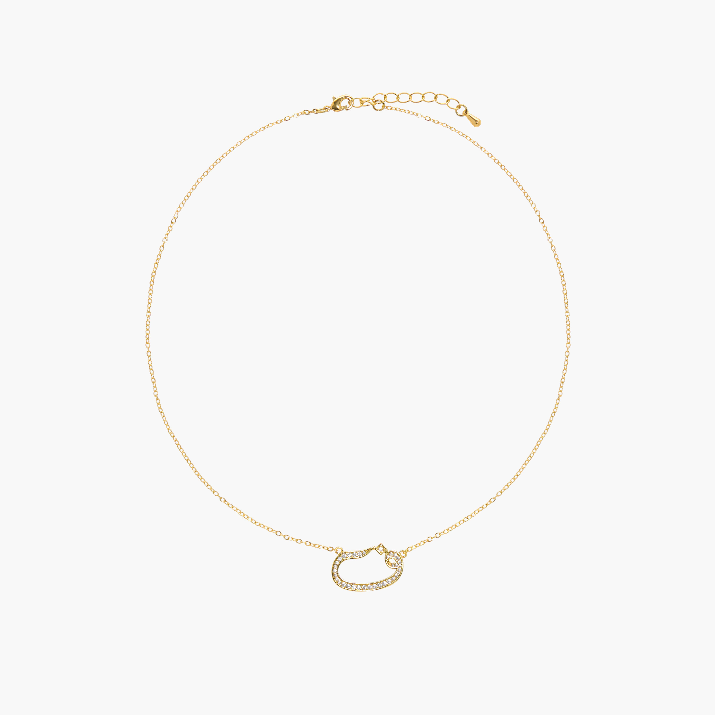 عقد بدلّاية حرف عربي مزيّن ومشبك إغلاق-women-watchesandjewellery-jewellery-necklacesandpendants-image-1