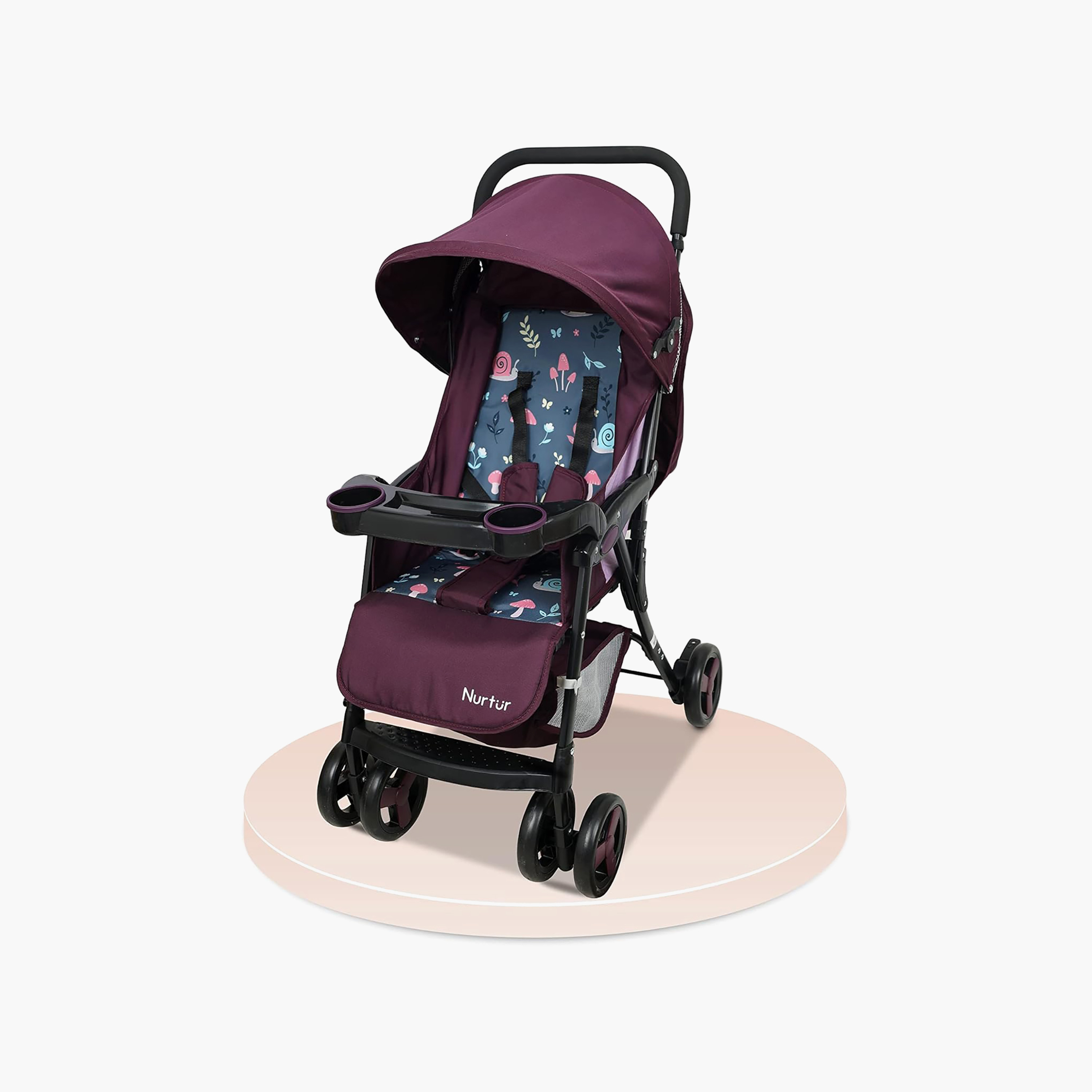عربة أطفال للسفر رايدر خفيفة الوزن وصغيرة للغاية مع سلة تخزين من نورتور - كستنائي-baby-gear-strollersandprams-strollers-image-1