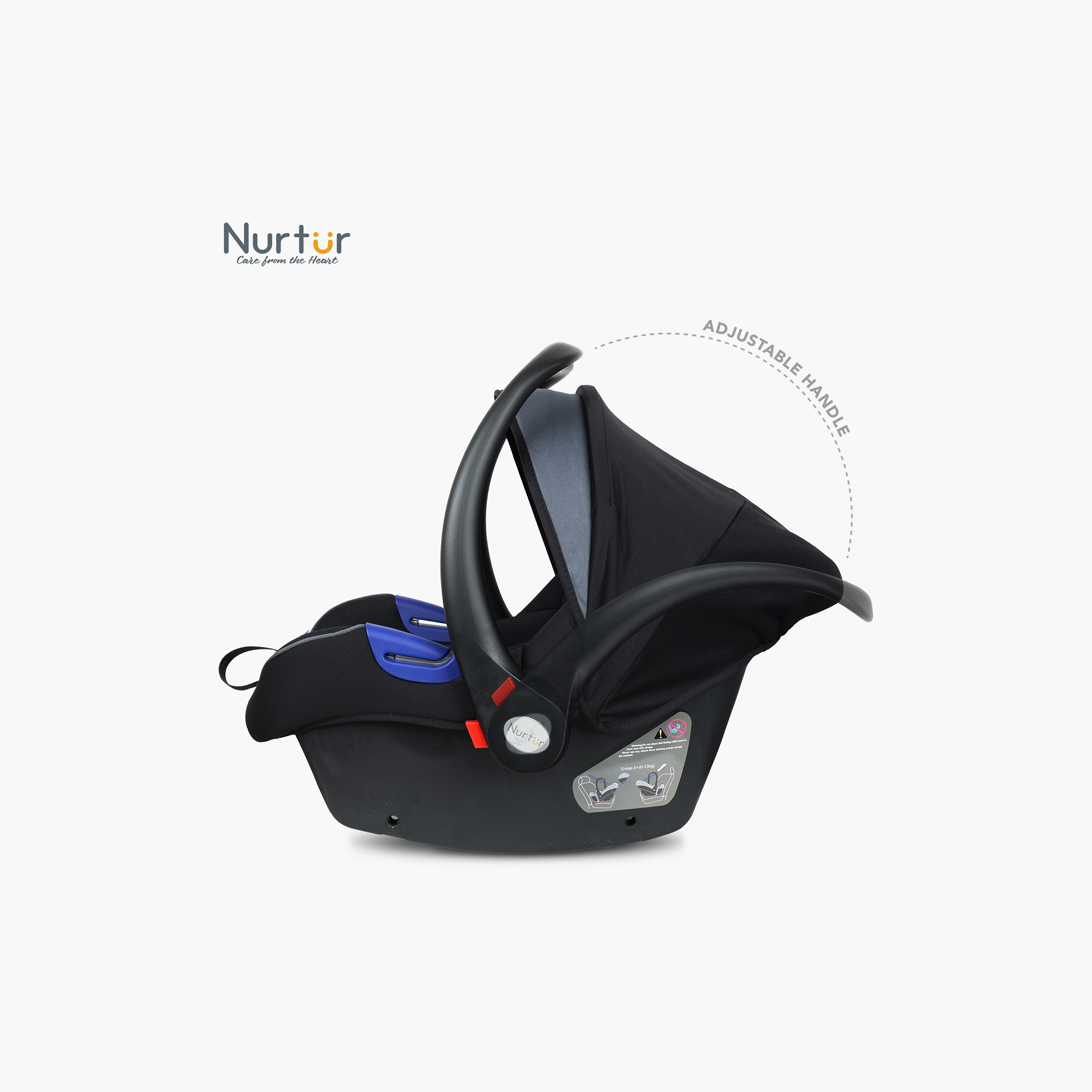 Nurtur Nemo Adjustable Car Seat with Canopy & Handle-baby-gear-carseats-image-4