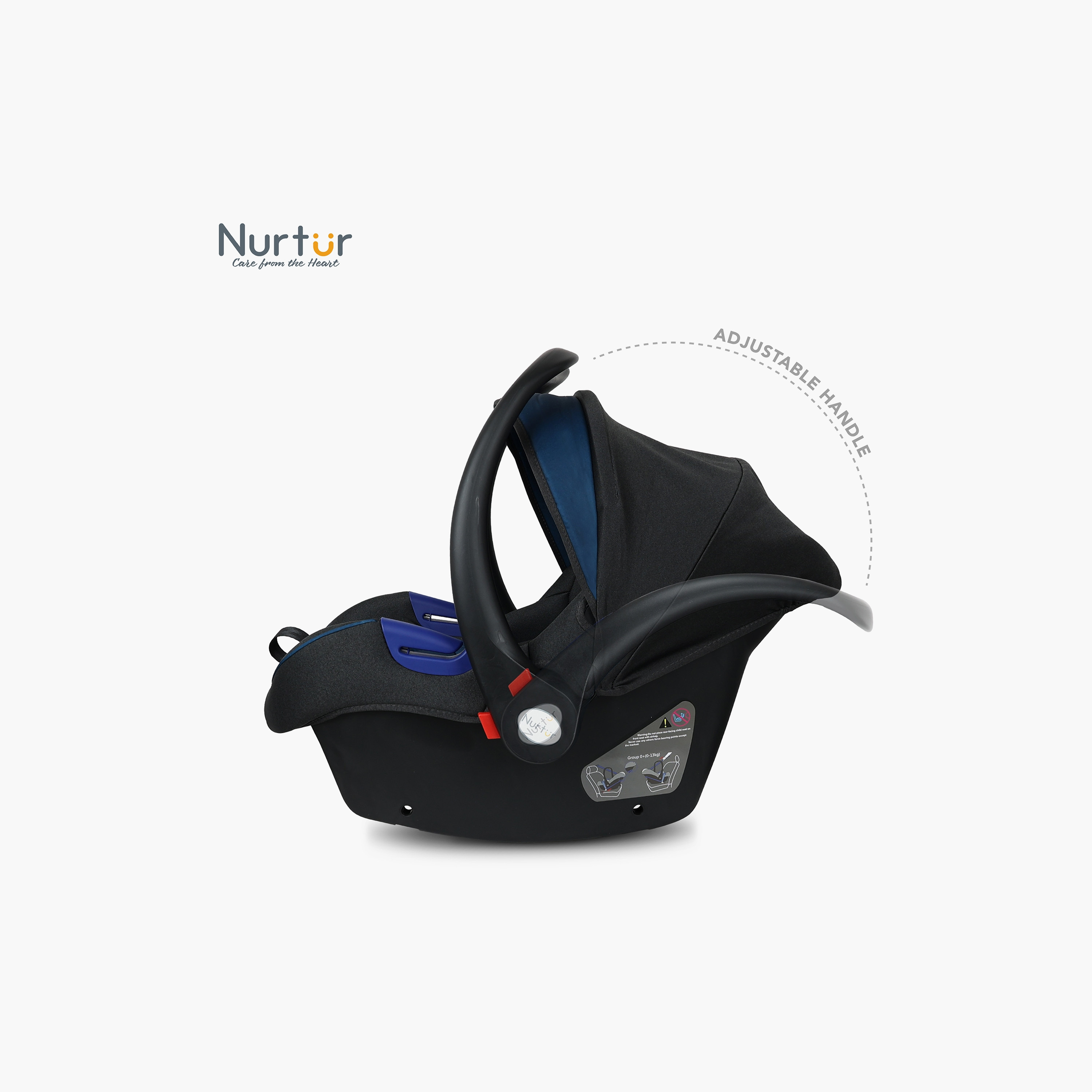 Nurtur Nemo Adjustable Car Seat with Canopy & Handle-baby-gear-carseats-image-9