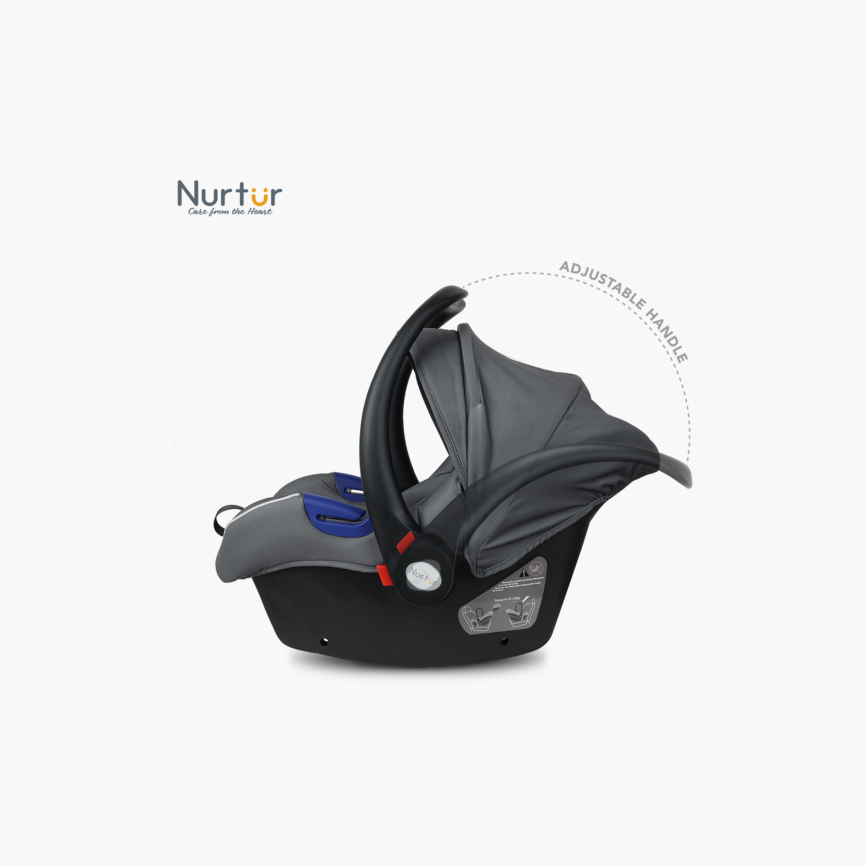 Nurtur Nemo Adjustable Car Seat with Canopy & Handle-baby-gear-carseats-image-5