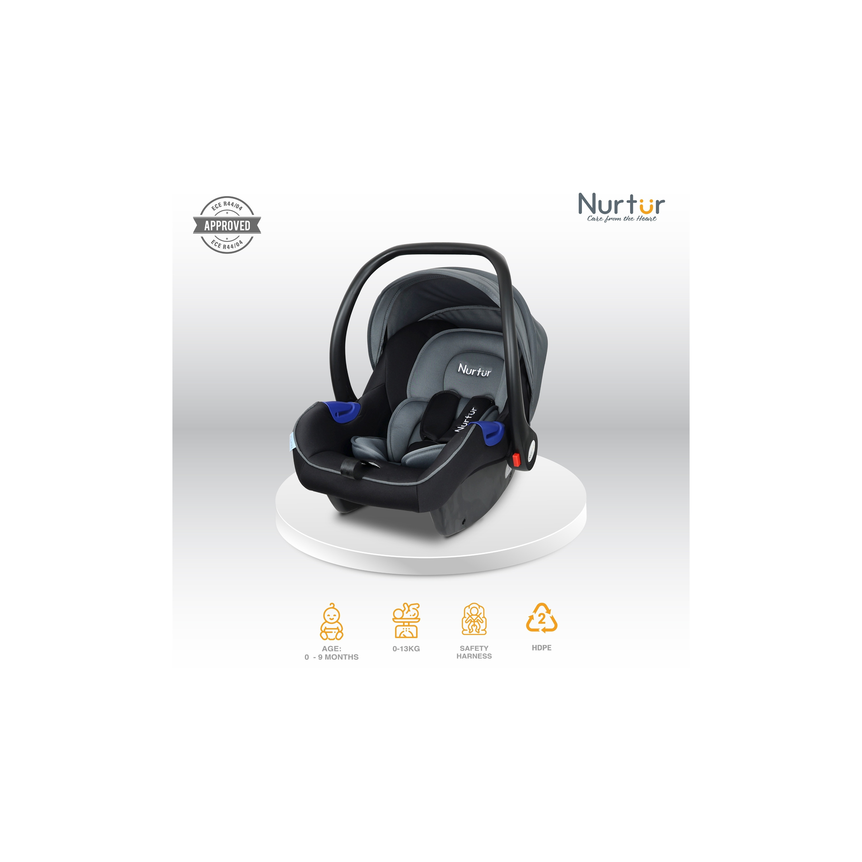 Nurtur Nemo Infant Car Seat with Side Impact Protection, Rear Facing and Seat Belt System-baby-gear-carseats-image-6