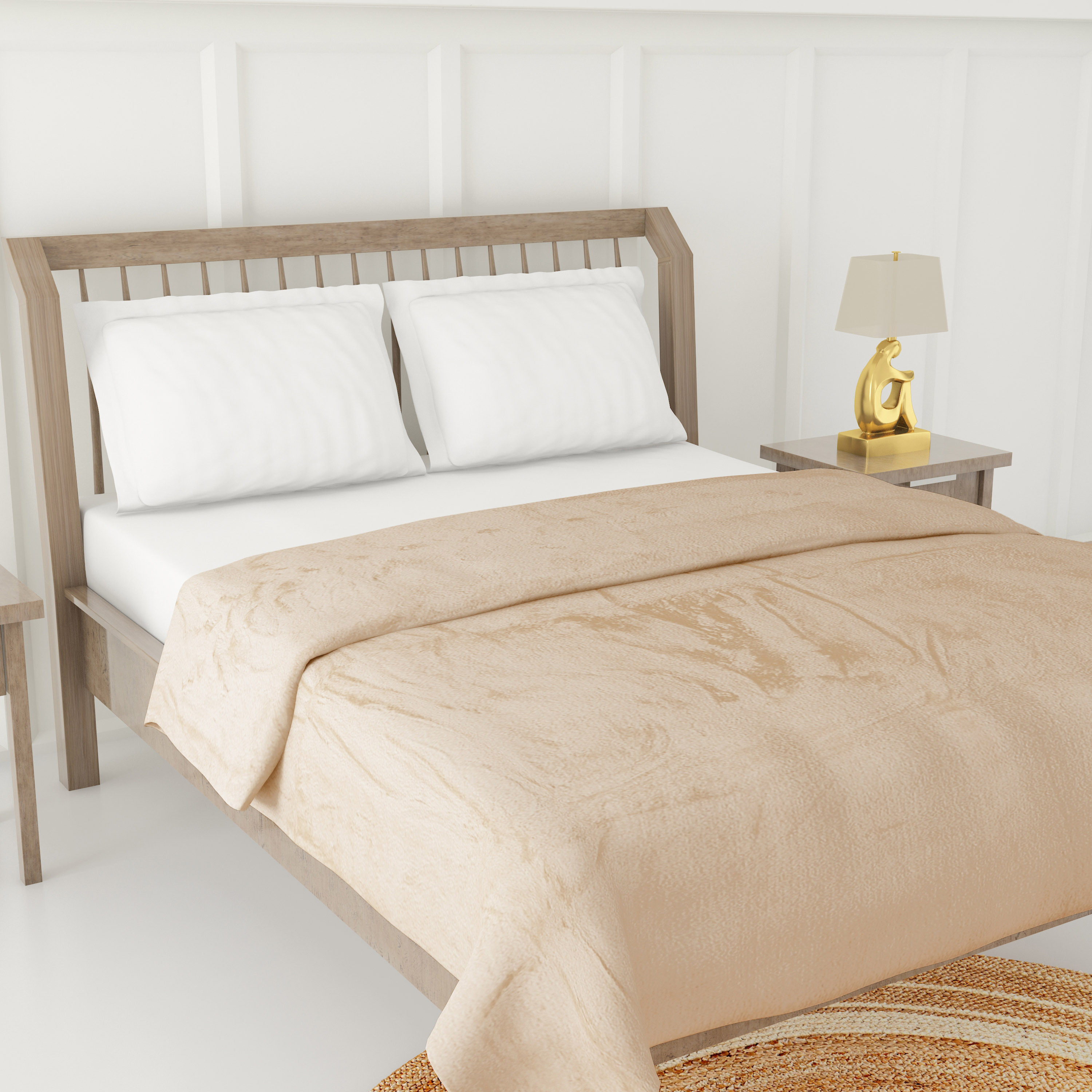 Luxury 240 GSM Soft Plush Flannel Blanket - 200x200 cms-household-bedding-blankets-image-3