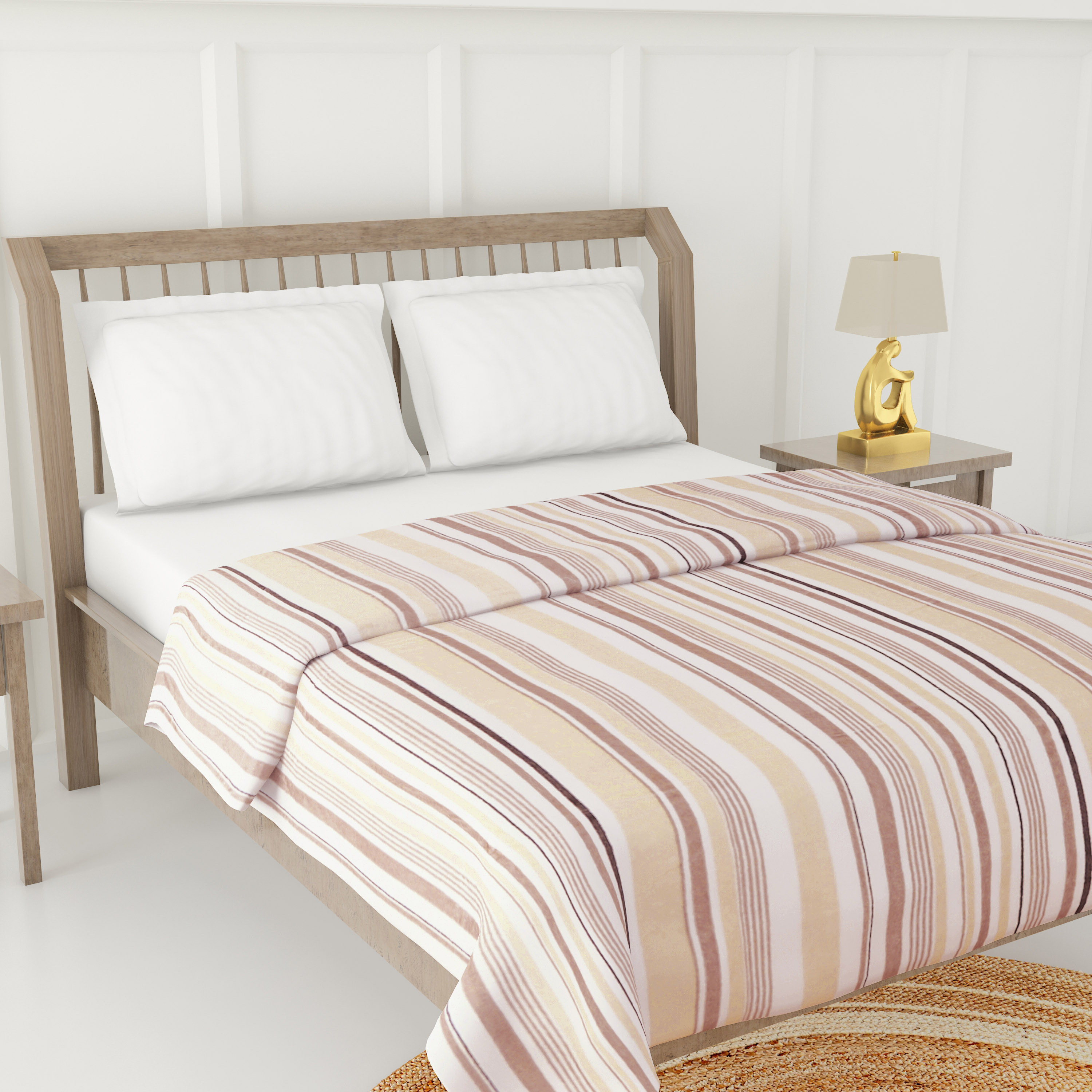 Luxury 240 GSM Soft Plush Flannel Blanket - 200x200 cms-household-bedding-blankets-image-3