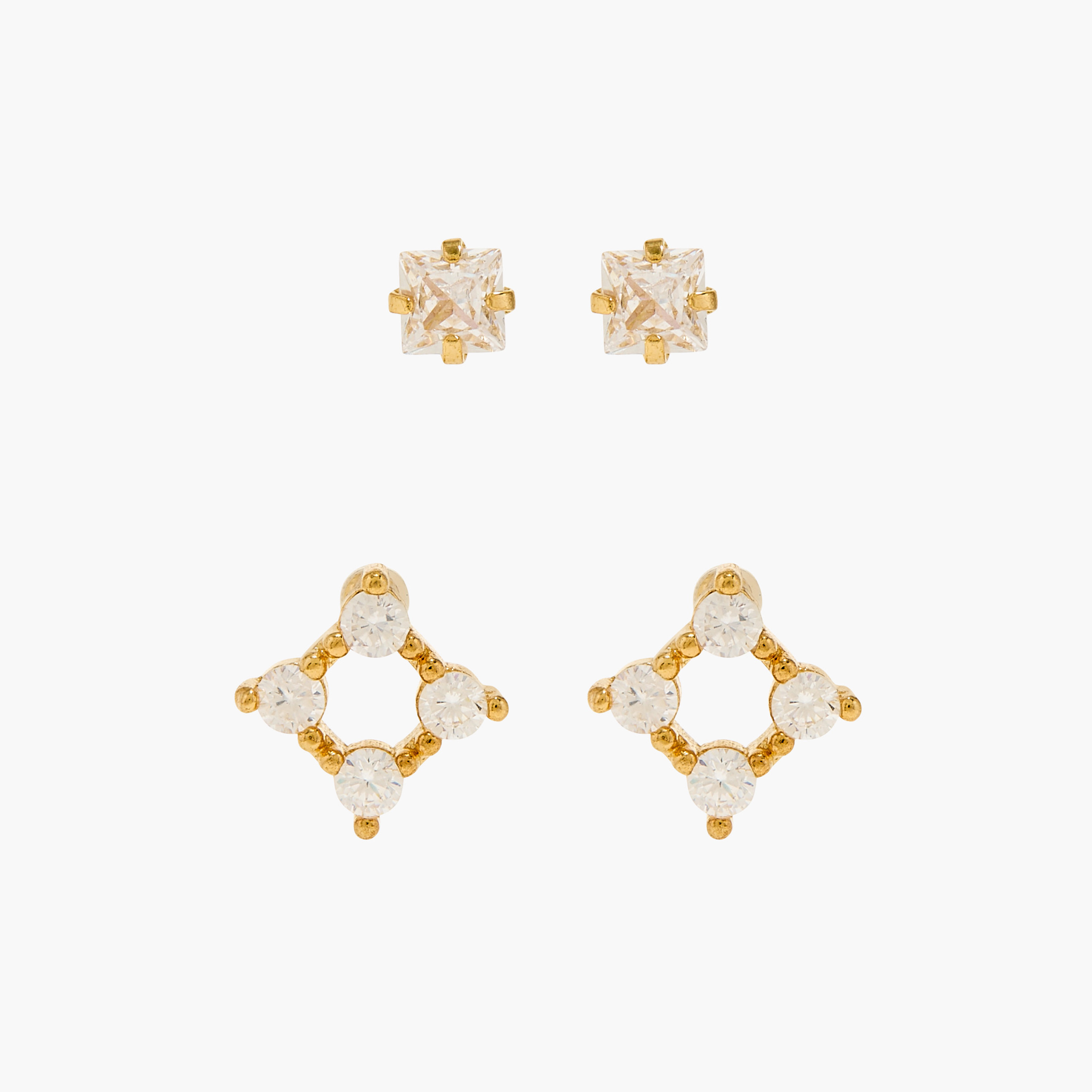 Embellished Earrings with Pushback Closure - Set of 2-women-watchesandjewellery-jewellery-earrings-image-1