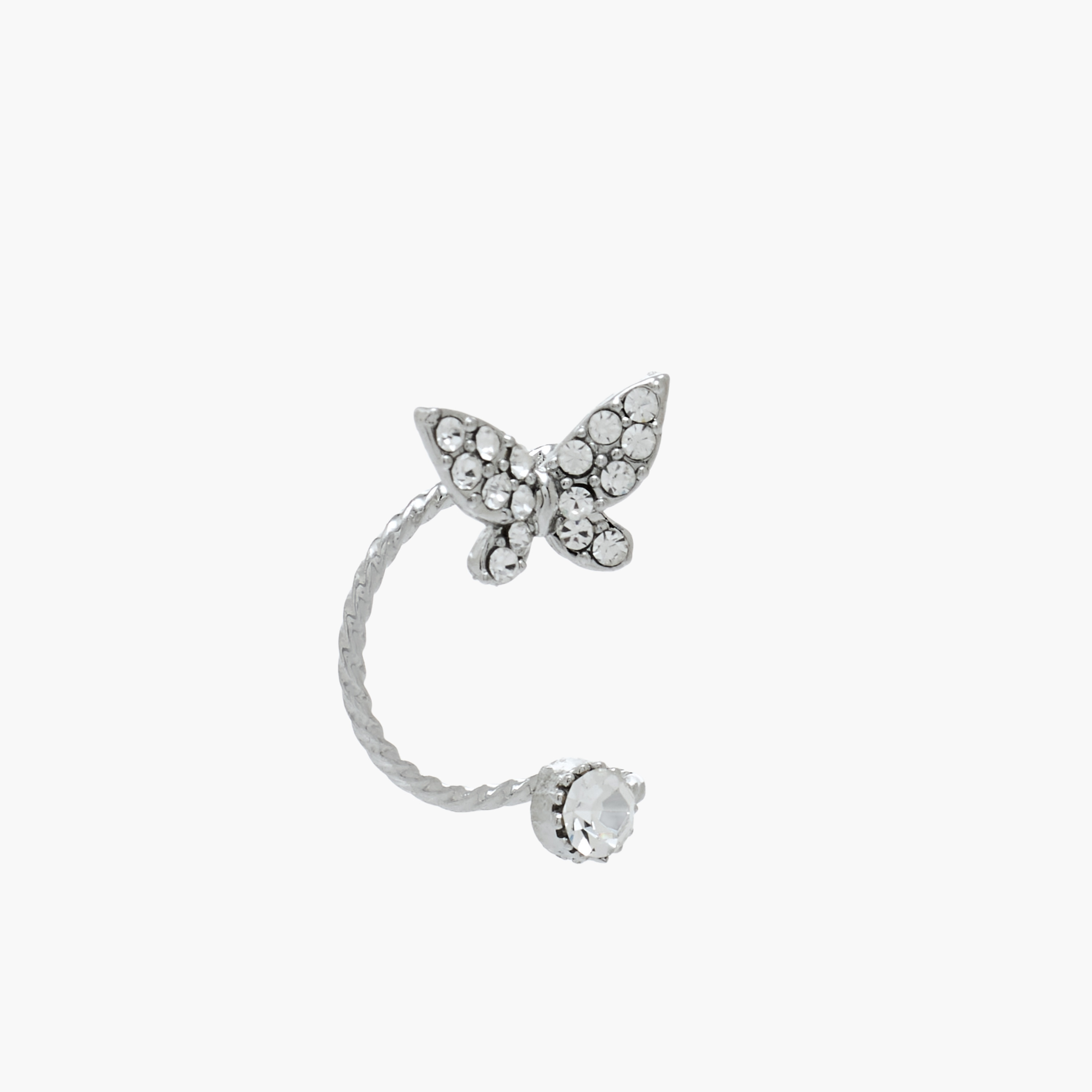 Stone Embellished Ear Cuff and Stud Earring-women-watchesandjewellery-jewellery-earrings-image-2