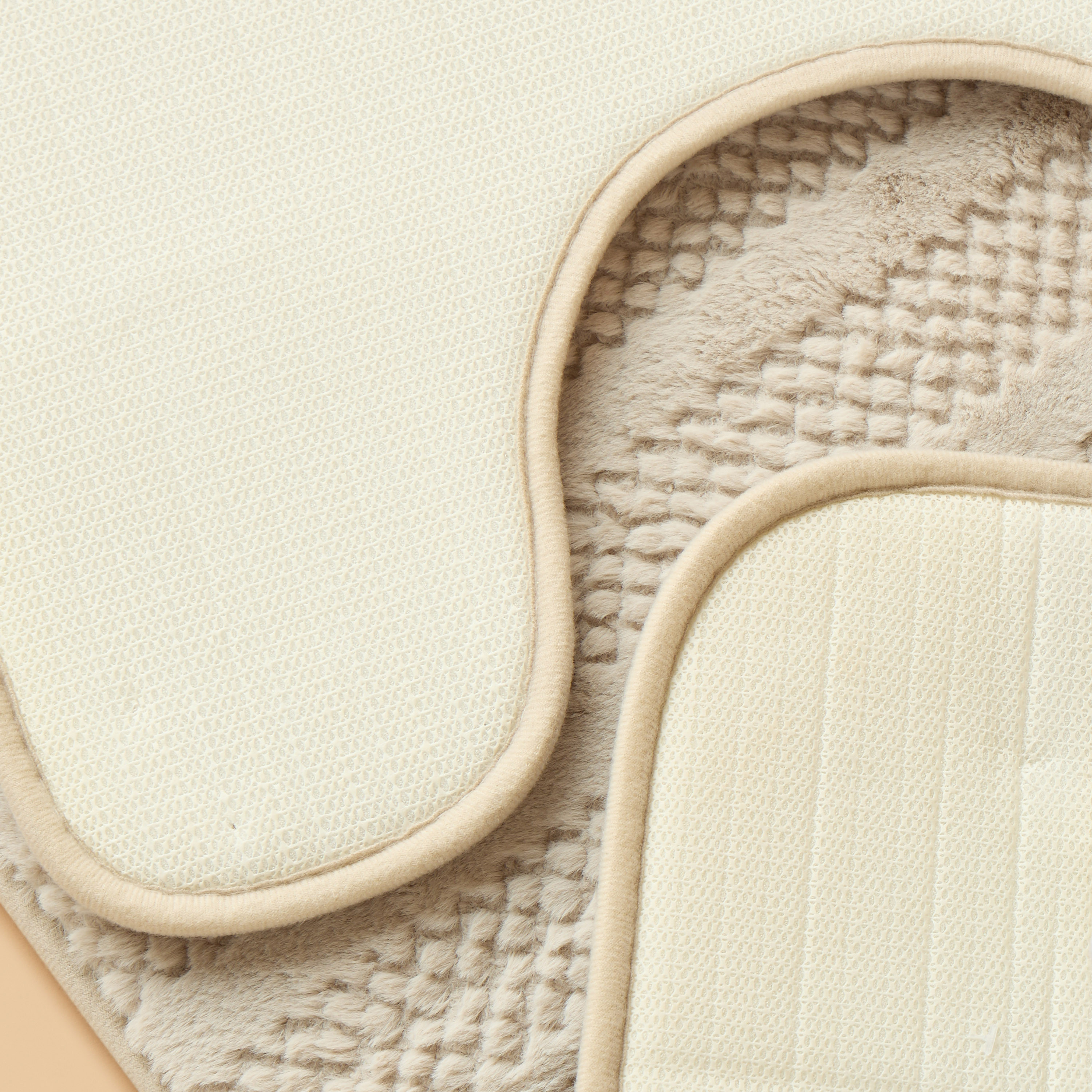Textured 2-Piece Foam Bath Mat Set - 50x80 cm-household-bathandlaundry-bathlinen-bathmatsandtubmats-image-5