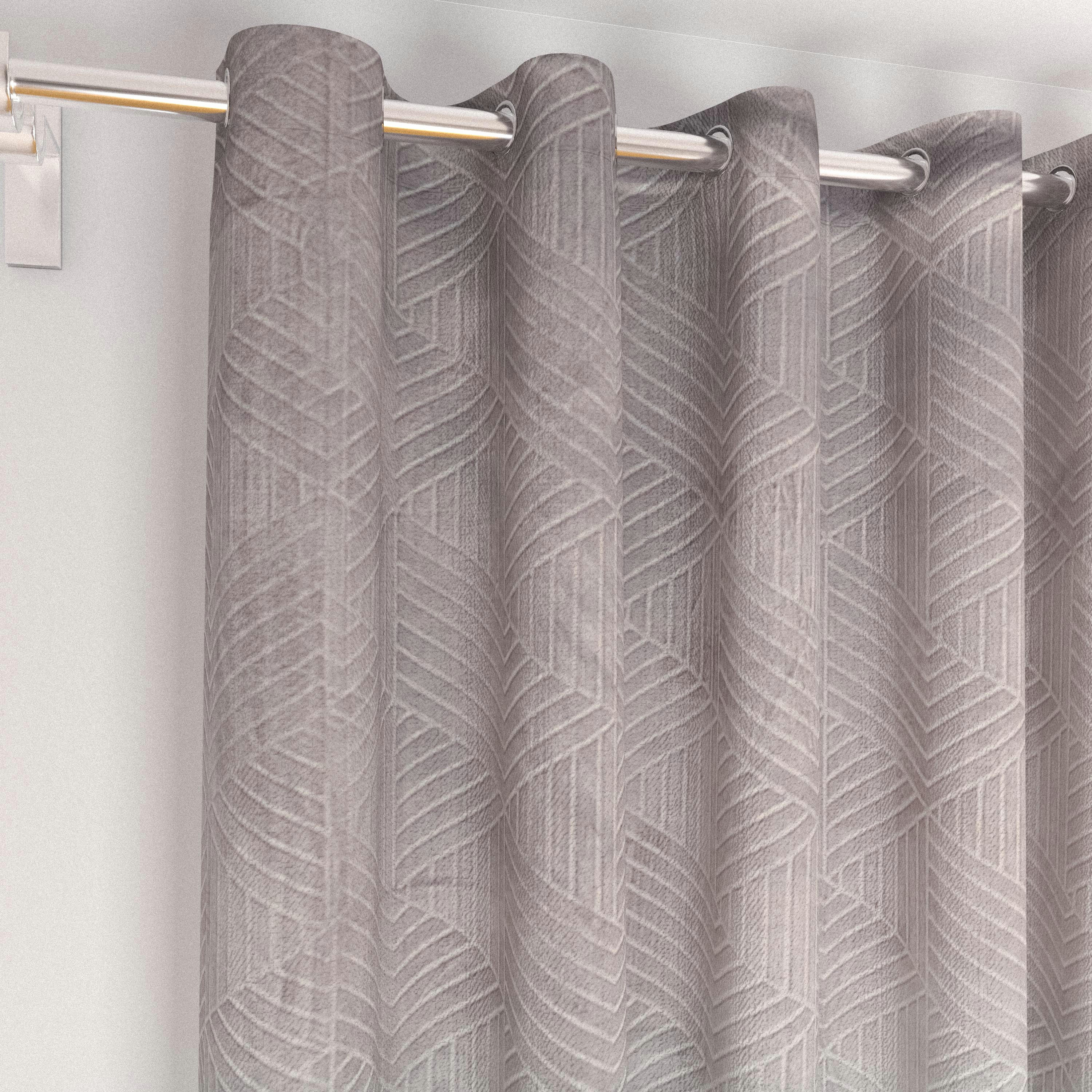 Textured 2-Piece Curtain Set - 140x240 cm-household-windows-curtains-image-3
