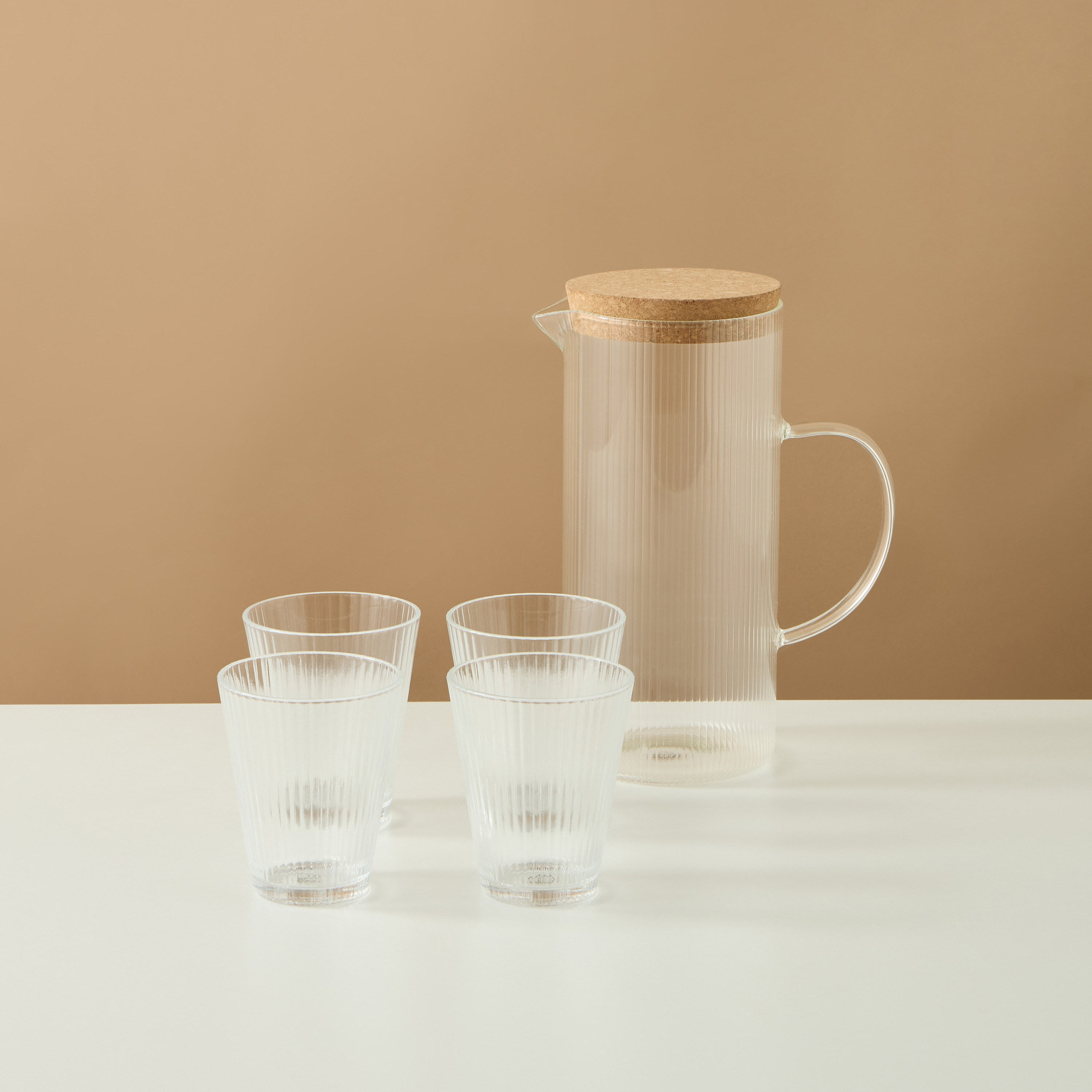 Glass 5-Piece Beverage Set-household-dining-drinkserveware-jugsdecantersandcarafes-image-1