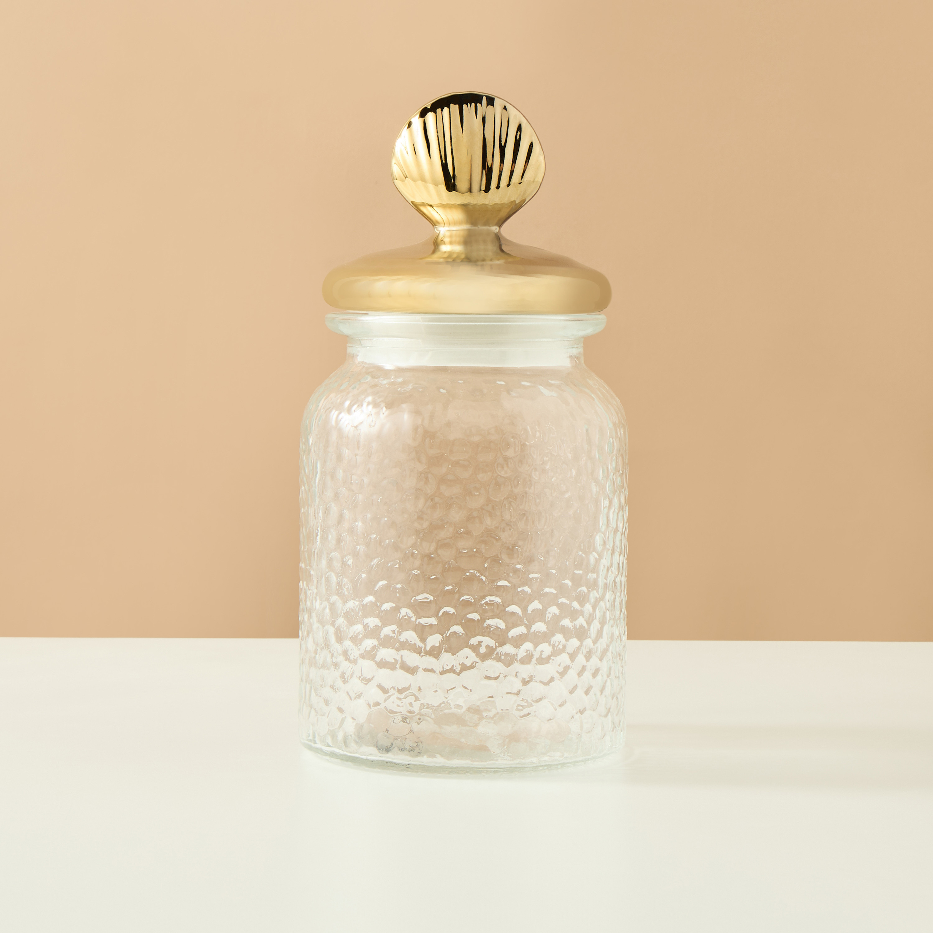 Textured Glass Jar with Lid - 190 ml-household-kitchen-foodstorage-containers-image-1