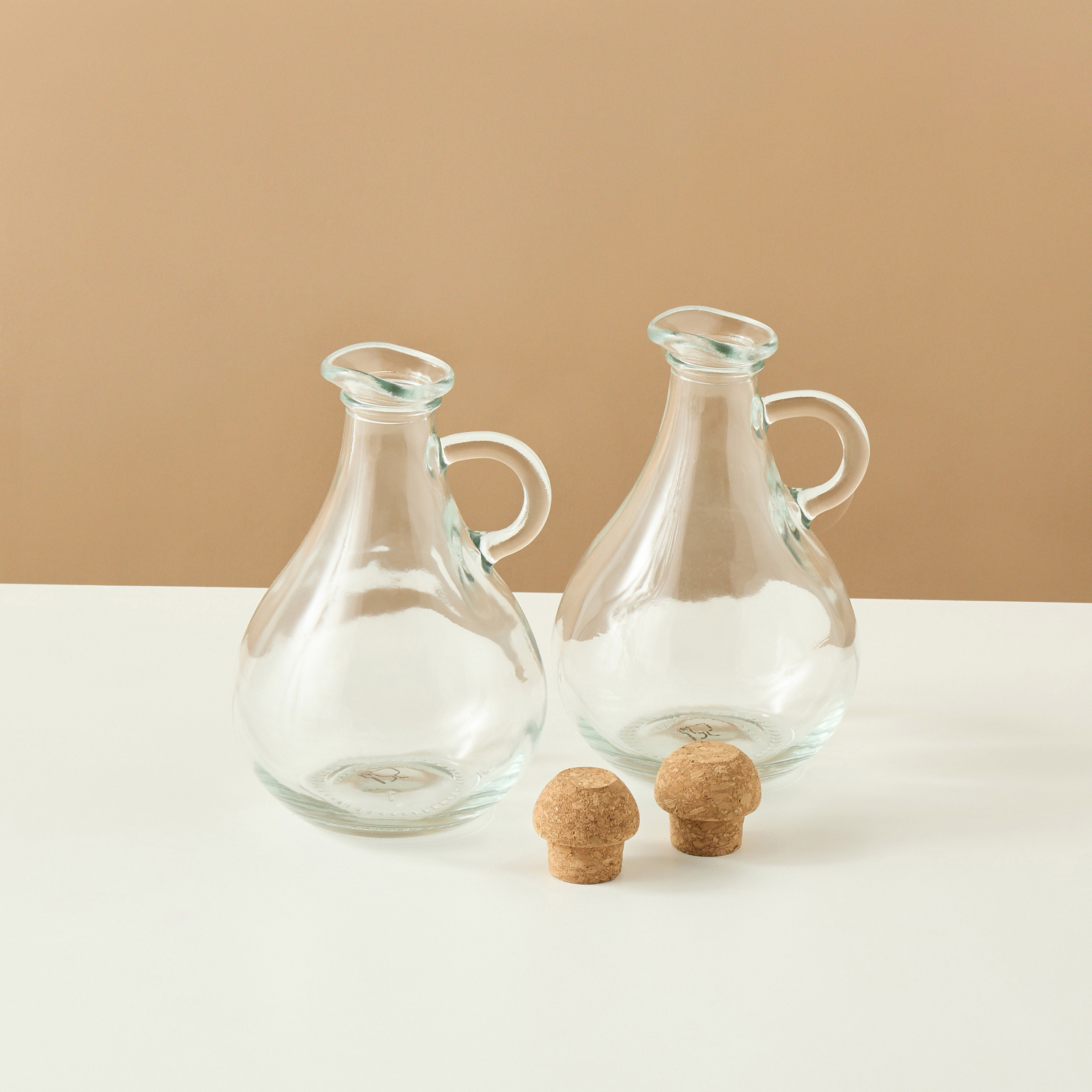 Solid 2-Piece Glass Oil and Vinegar Bottle Set - 450 ml-household-kitchen-foodstorage-oilandvinegar-image-2