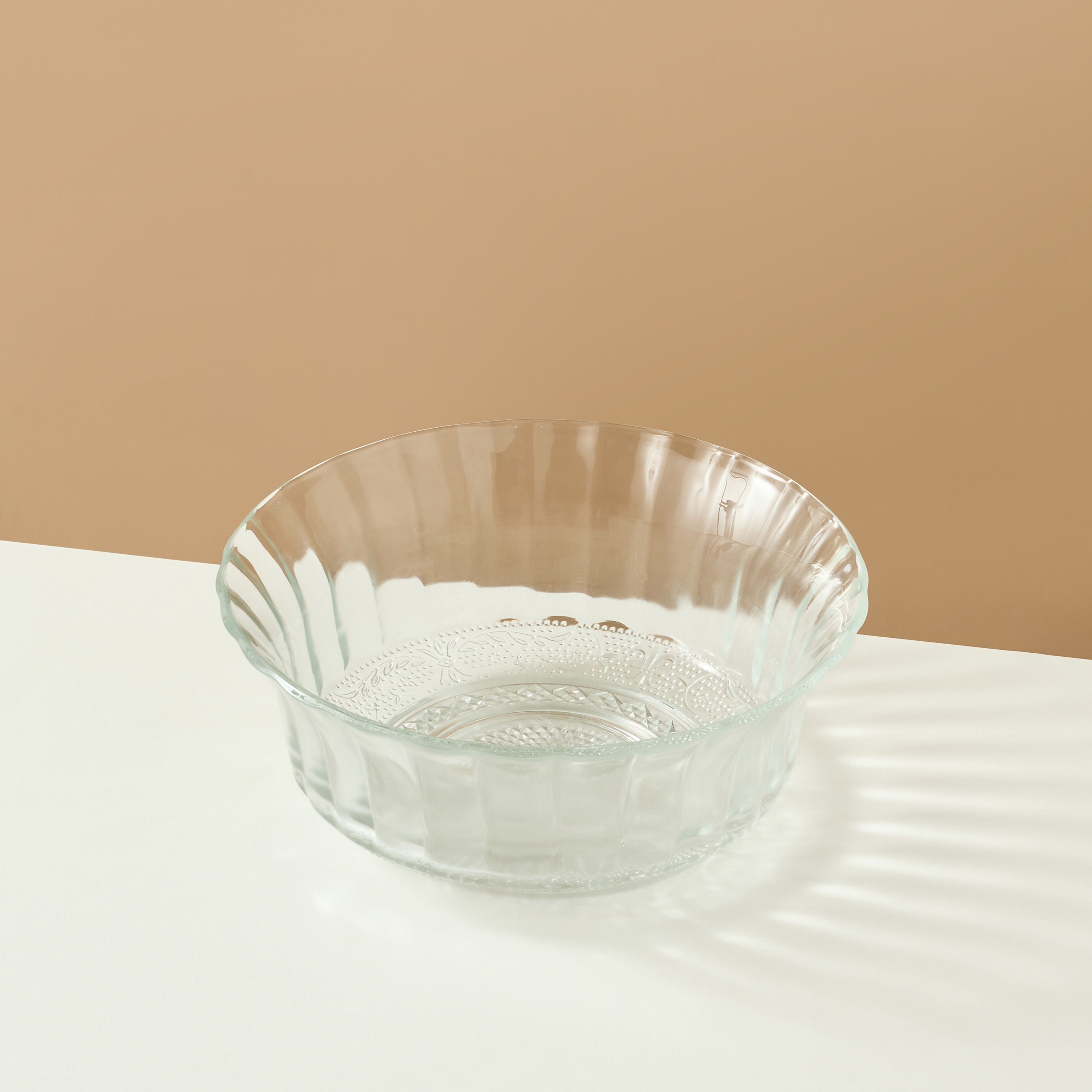 Textured 5-Piece Glass Serving Bowl Set - 23 cms-household-dining-dinnerware-bowls-image-3