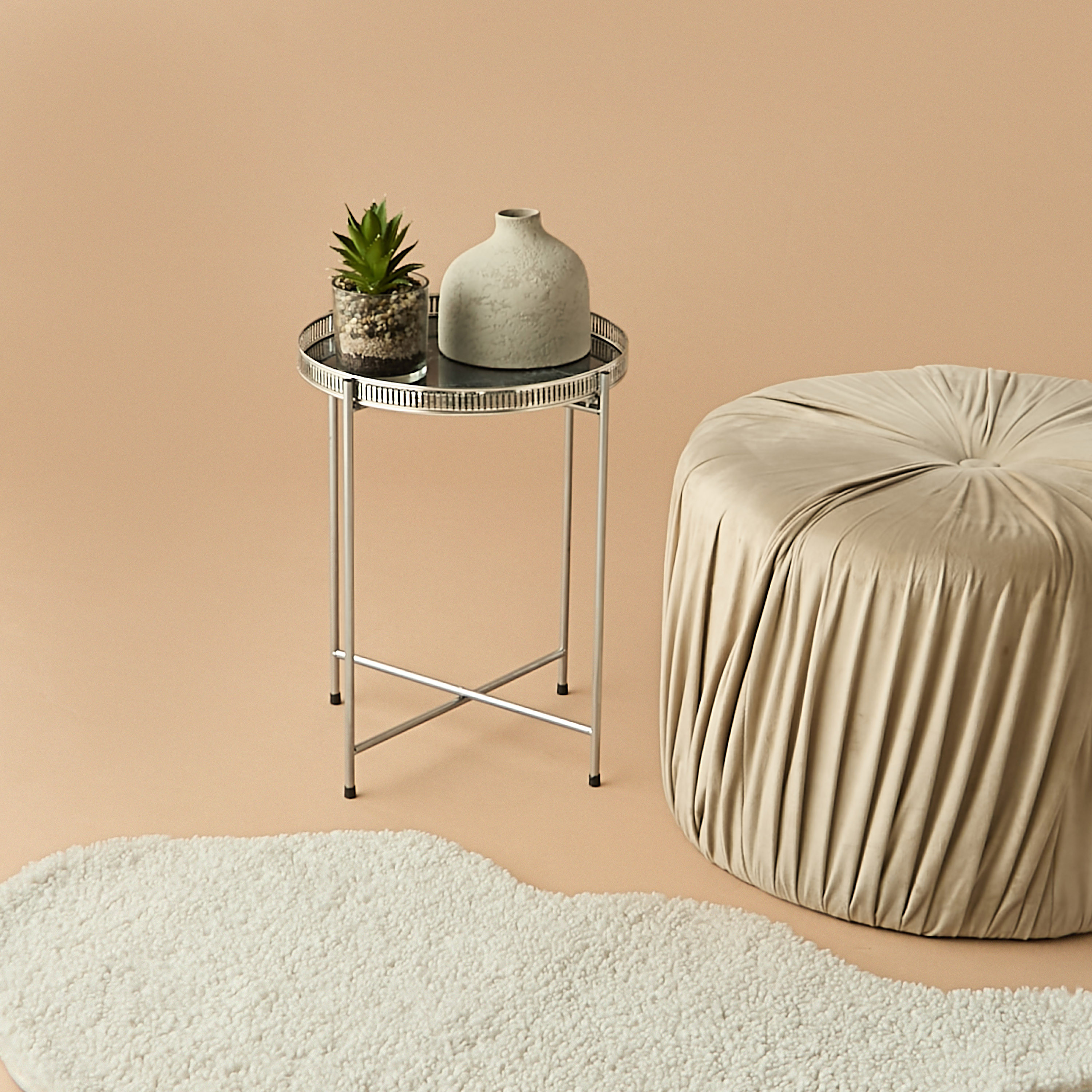 Marble Top Side Table - 38x47 cms-furniture-livingroom-sideandendtables-image-1