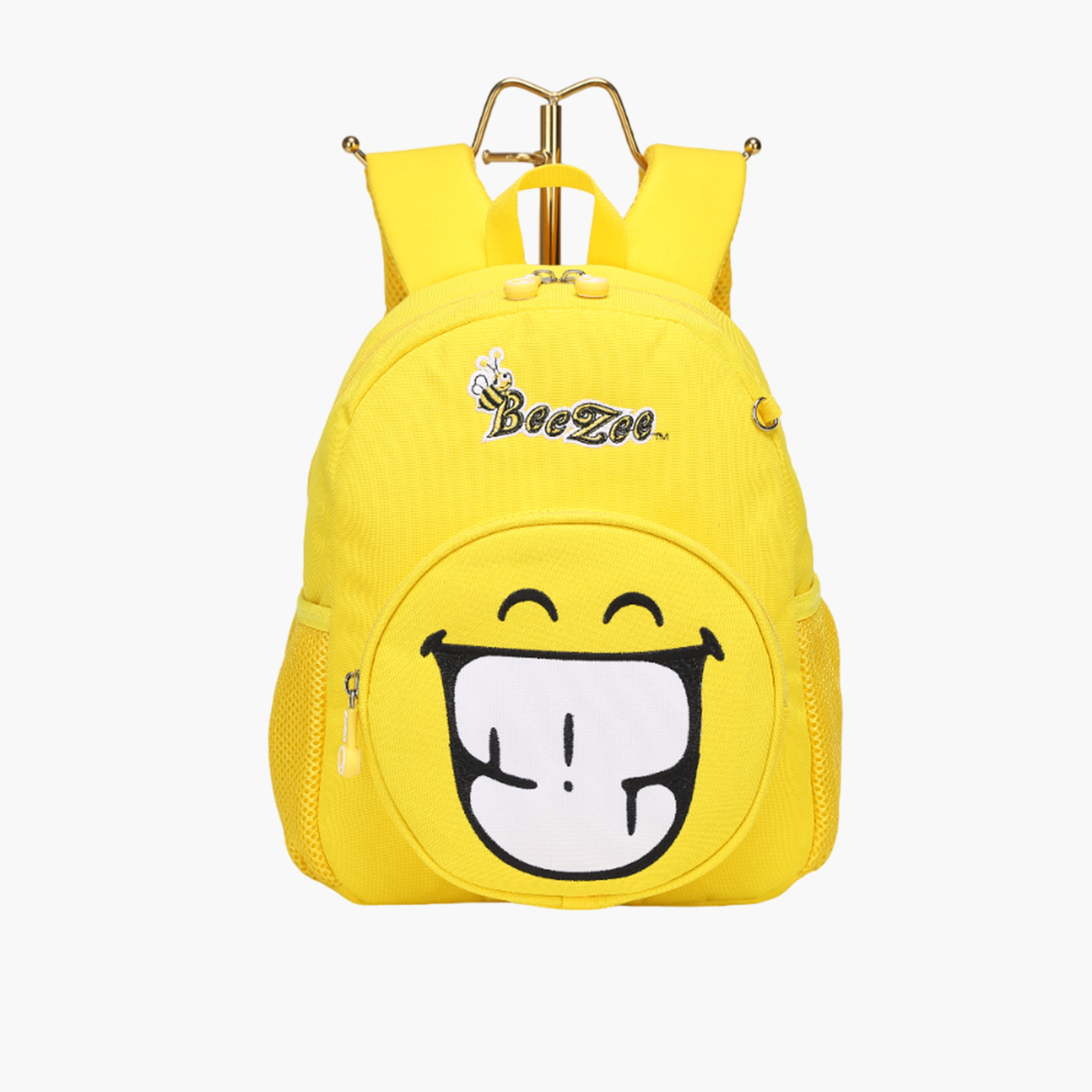 Beezee Logo Print Backpack with Adjustable Straps and Zip Closure - 12x8x30 cms-school-bagsandbackpacks-backpacks-image-1
