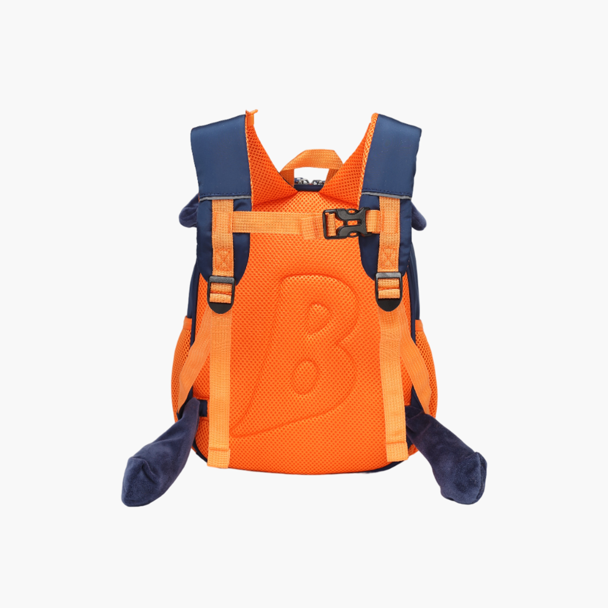شنطة ظهر بطبعات مع سحاب للإغلاق وزينة أذن من بيزي - 12x8x30 سم-school-bagsandbackpacks-backpacks-image-2