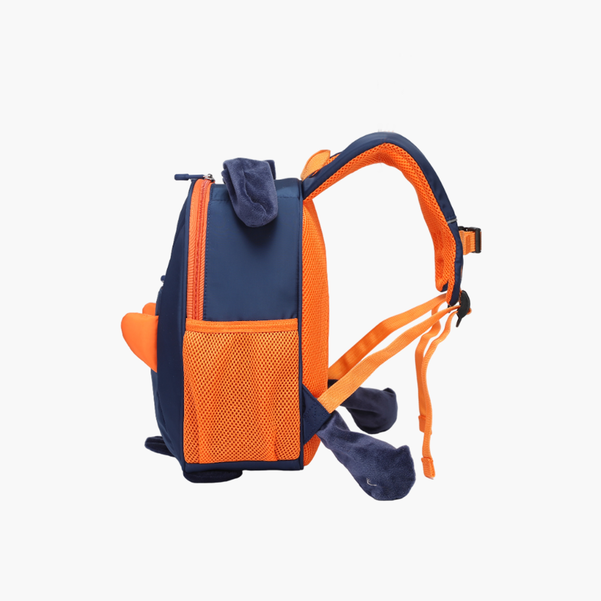 شنطة ظهر بطبعات مع سحاب للإغلاق وزينة أذن من بيزي - 12x8x30 سم-school-bagsandbackpacks-backpacks-image-3