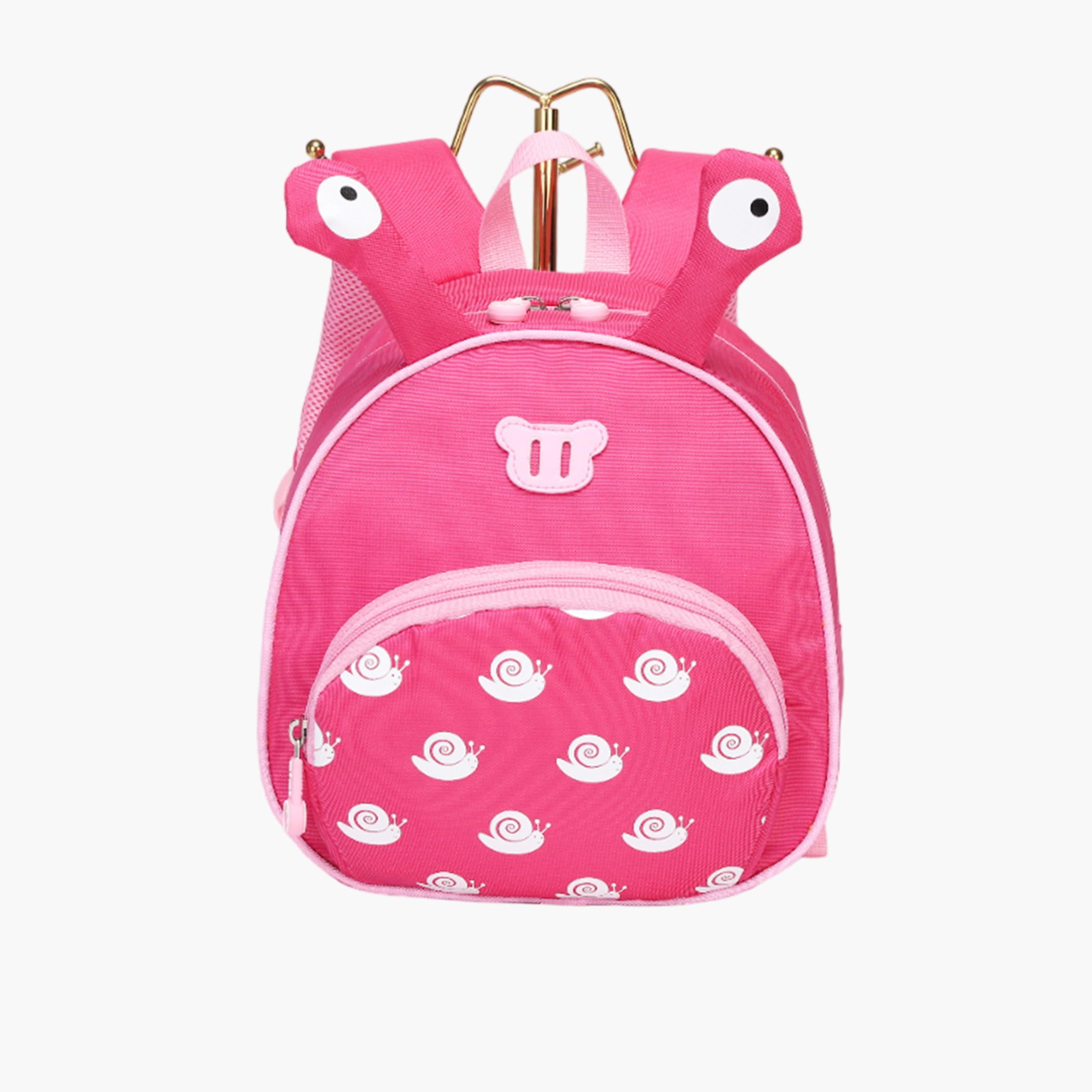 شنطة ظهر 10 بوصة بسحّاب إغلاق وزخرفة عين وطبعات حلزون من ميمي - 12x8x26 سم-school-bagsandbackpacks-backpacks-image-1