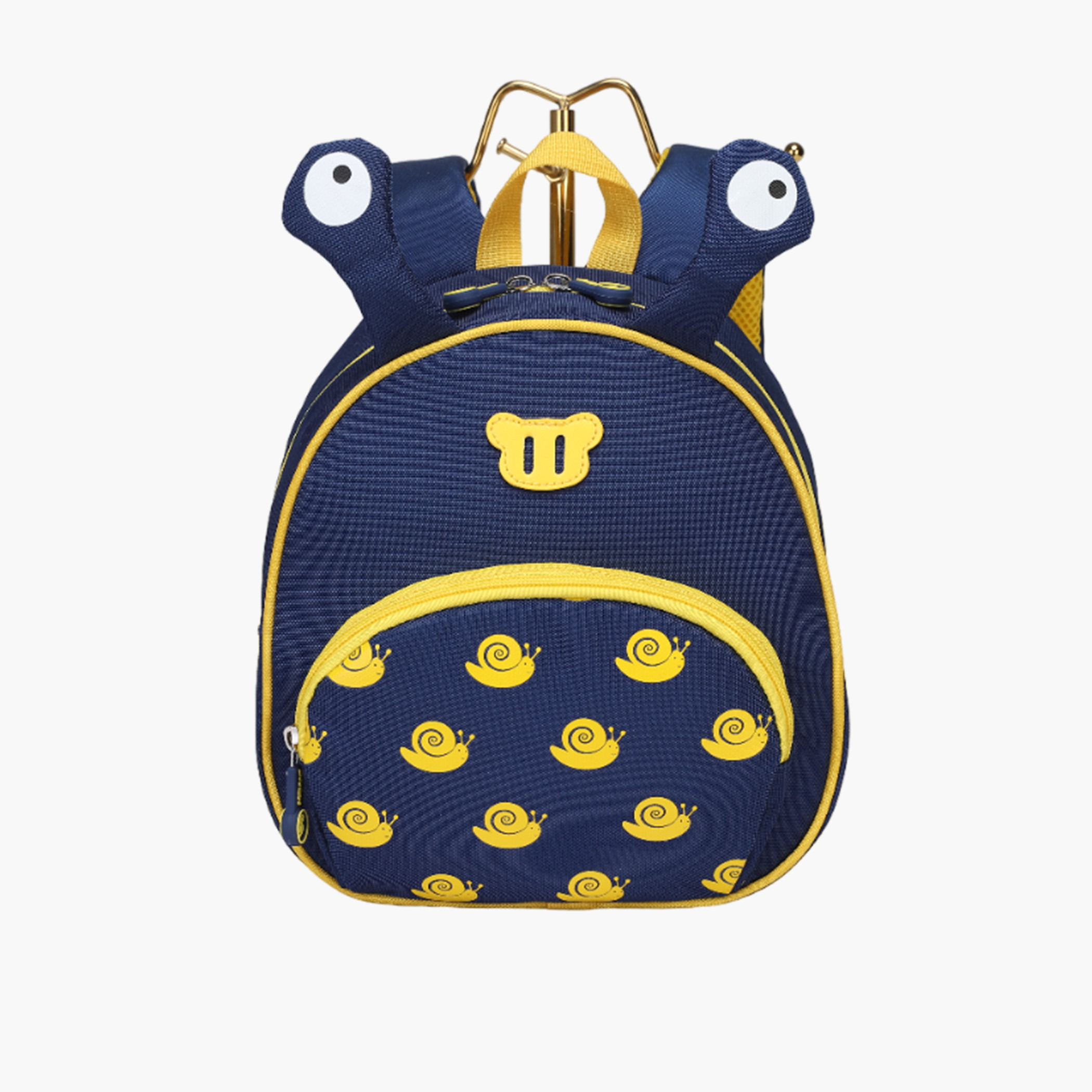 شنطة ظهر بسحّاب إغلاق 10 بوصة بزينة عين وطبعات من ميمي - 12x8x26 سم-school-bagsandbackpacks-backpacks-image-1