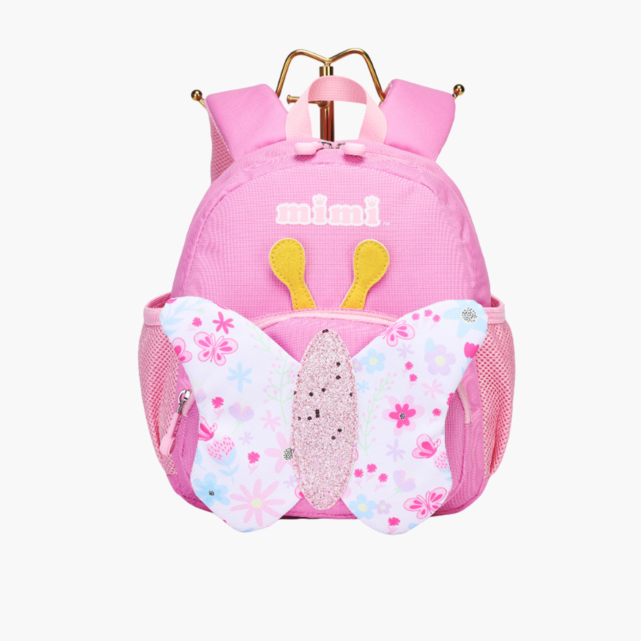 Mimi Butterfly Applique Backpack with Adjustable Shoulder Straps - 10 inches-school-bagsandbackpacks-backpacks-image-1