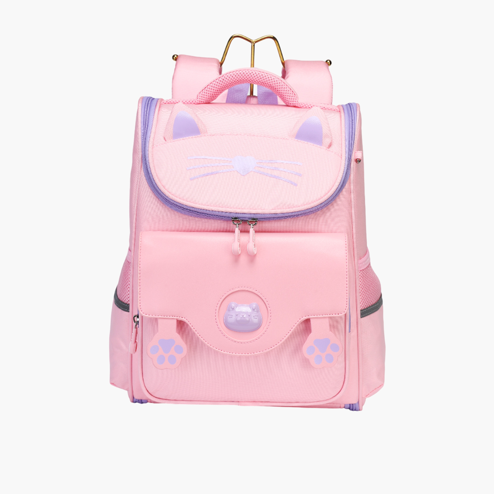 Mimi Cat Print Backpack with Adjustable Shoulder Straps - 38x28x10 cms-school-bagsandbackpacks-backpacks-image-1