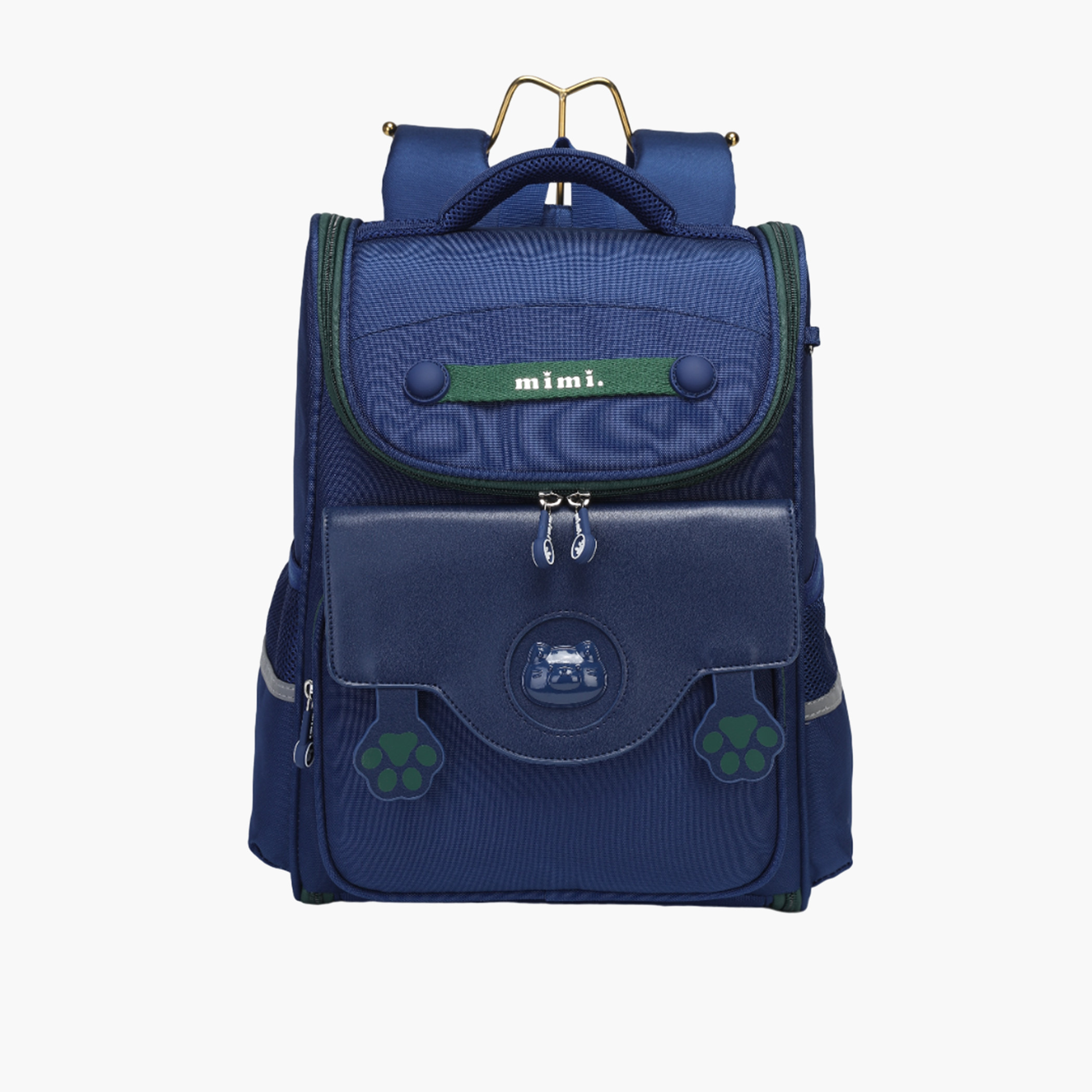 Mimi Logo Detail Backpack with Adjustable Straps and Zip Closure - 28x10x38 cms-school-bagsandbackpacks-backpacks-image-1