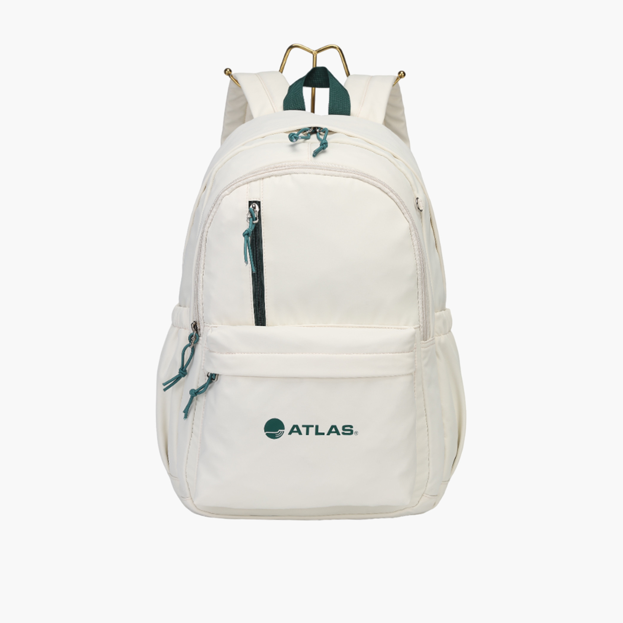 Atlas Logo Detail Backpack with Adjustable Straps and Zip Closure - 28x10x45 cms-school-bagsandbackpacks-backpacks-image-1