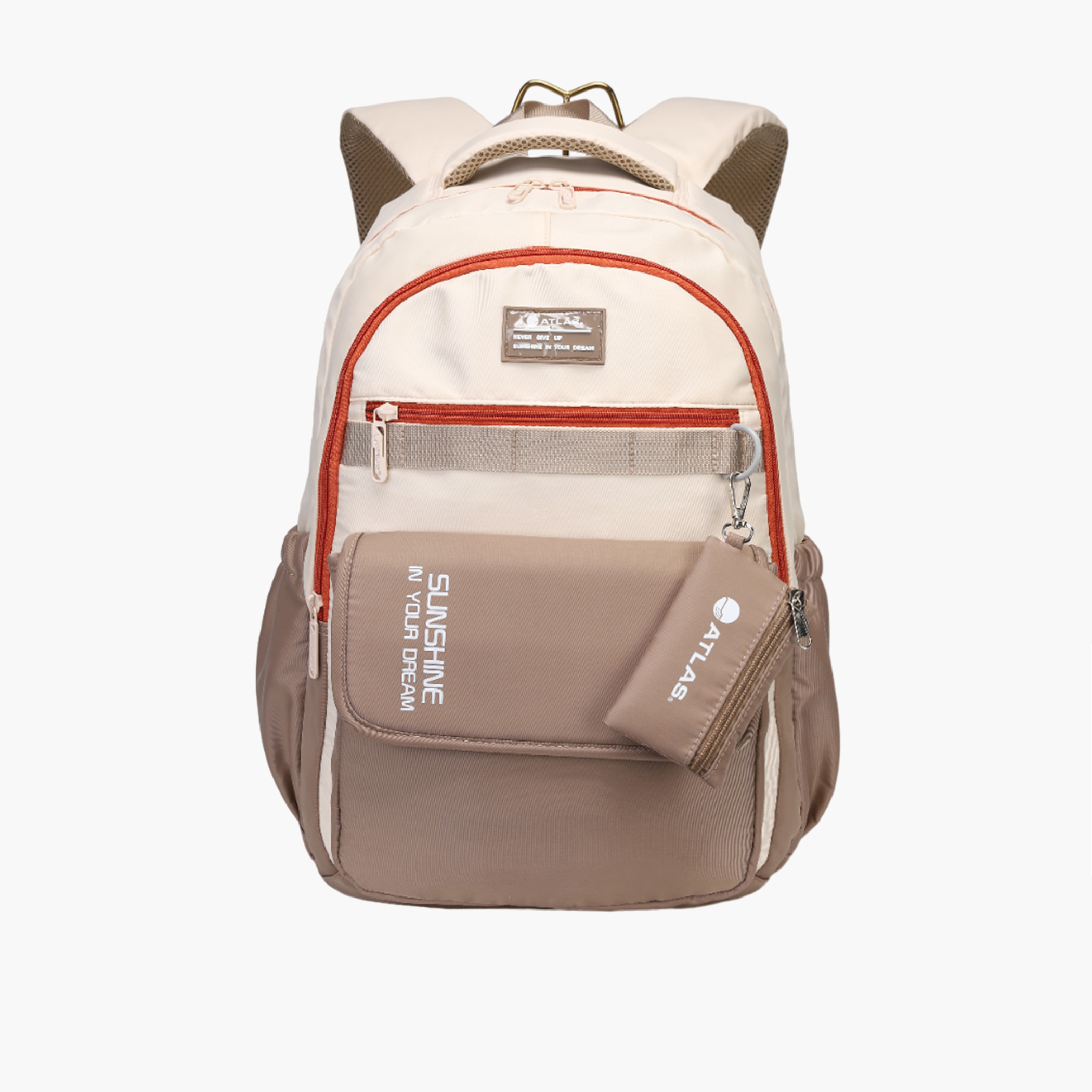 Atlas Logo Detail Backpack with Adjustable Straps and Zip Closure - 28x10x48 cms-school-bagsandbackpacks-backpacks-image-1