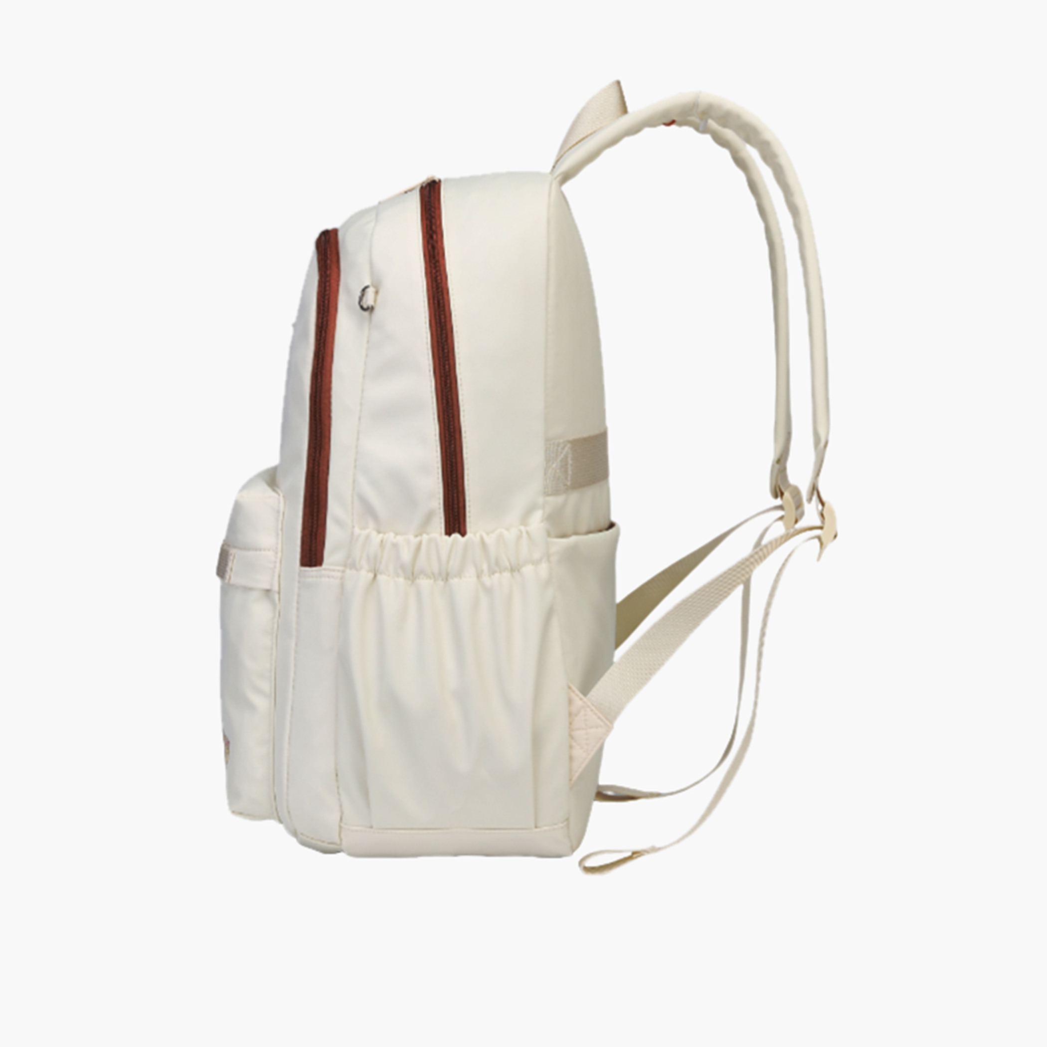 شنطة ظهر بحمالات قابلة للتعديل وسحّاب إغلاق وزخارف شعار من أطلس - 28x10x43 سم-school-bagsandbackpacks-backpacks-image-3
