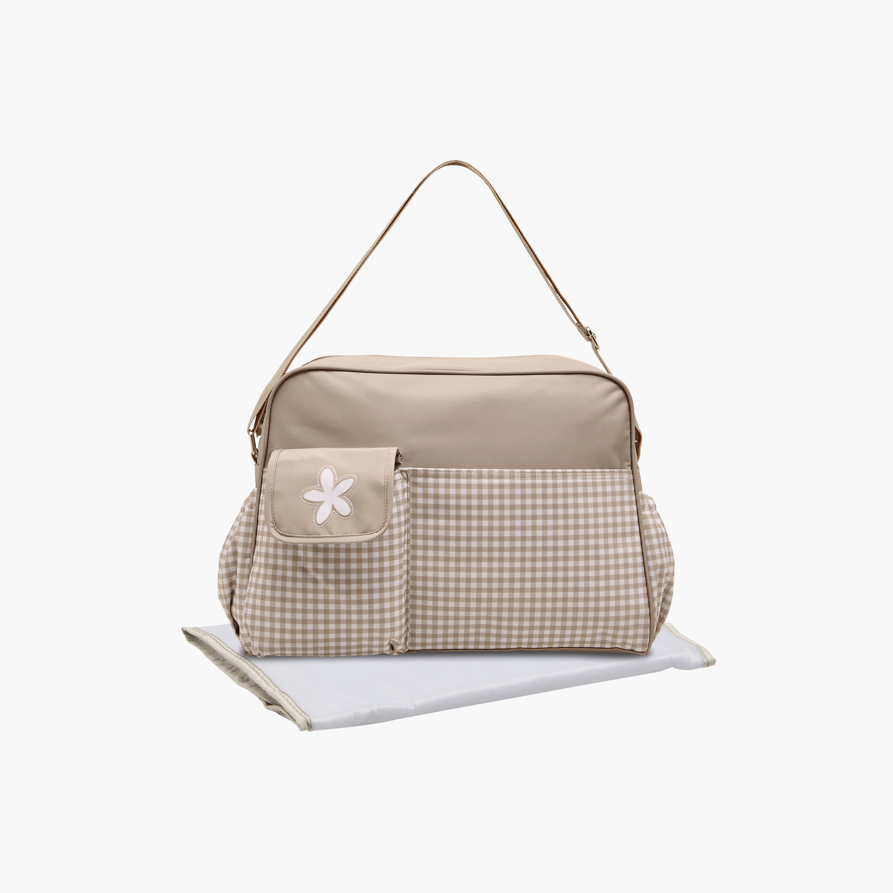 شنطة حفاضات مربعات بسحّاب إغلاق وحزام قابل للتعديل من جونيورز-baby-gear-diaperbags-image-3