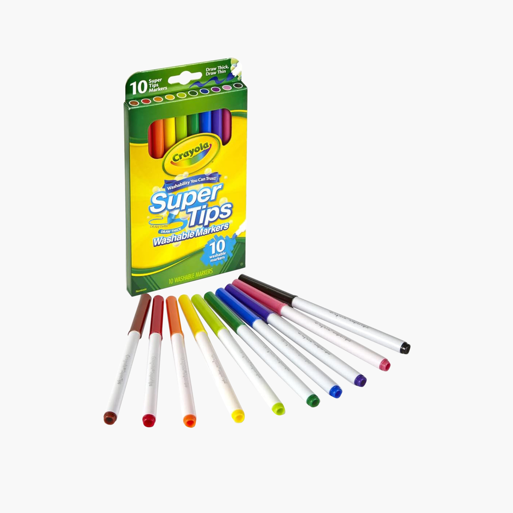 مجموعة أقلام تلوين قابلة للغسل 10 قطع من كرايولا-school-stationery-sets-image-2