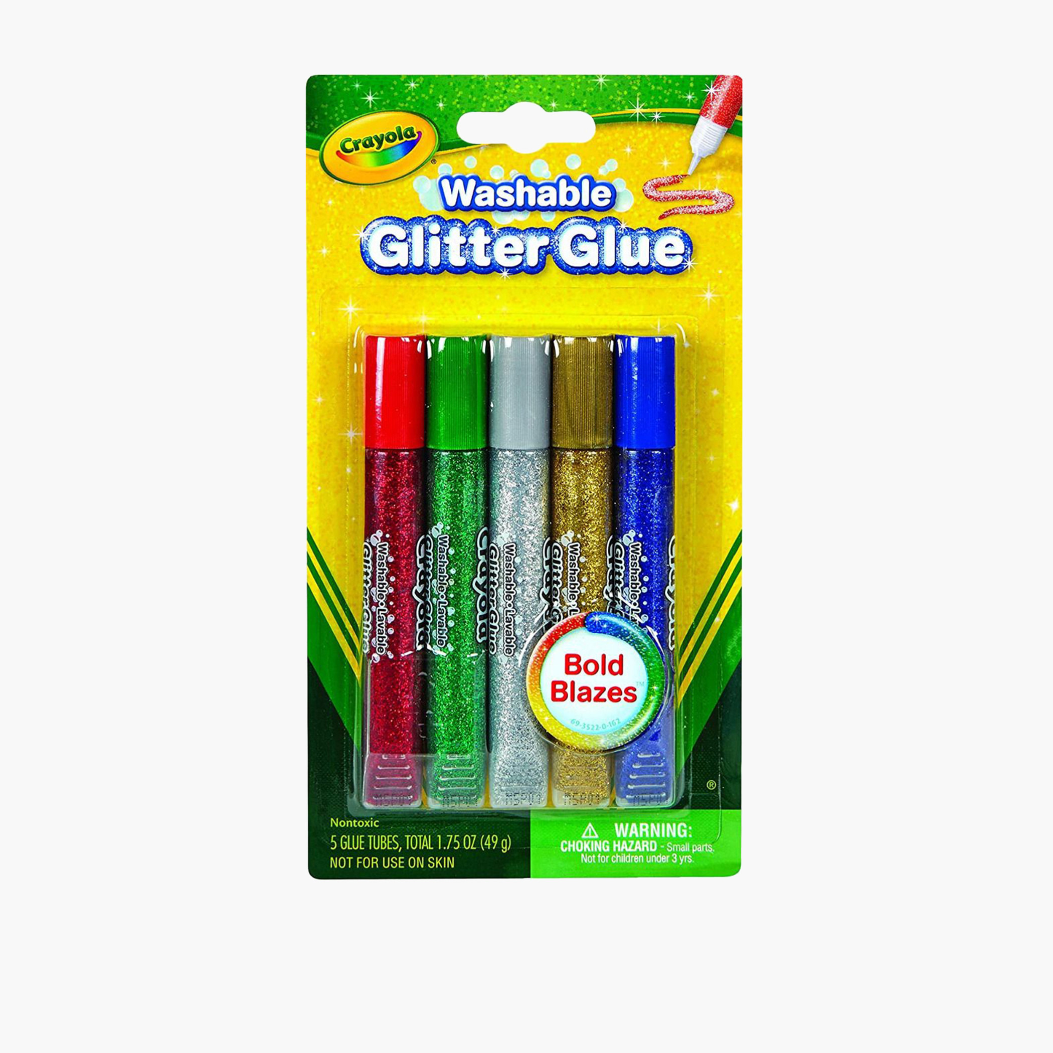 مجموعة صمغ  جليتر بولد بليزز 5 قطع من كرايولا-school-stationery-sets-image-1