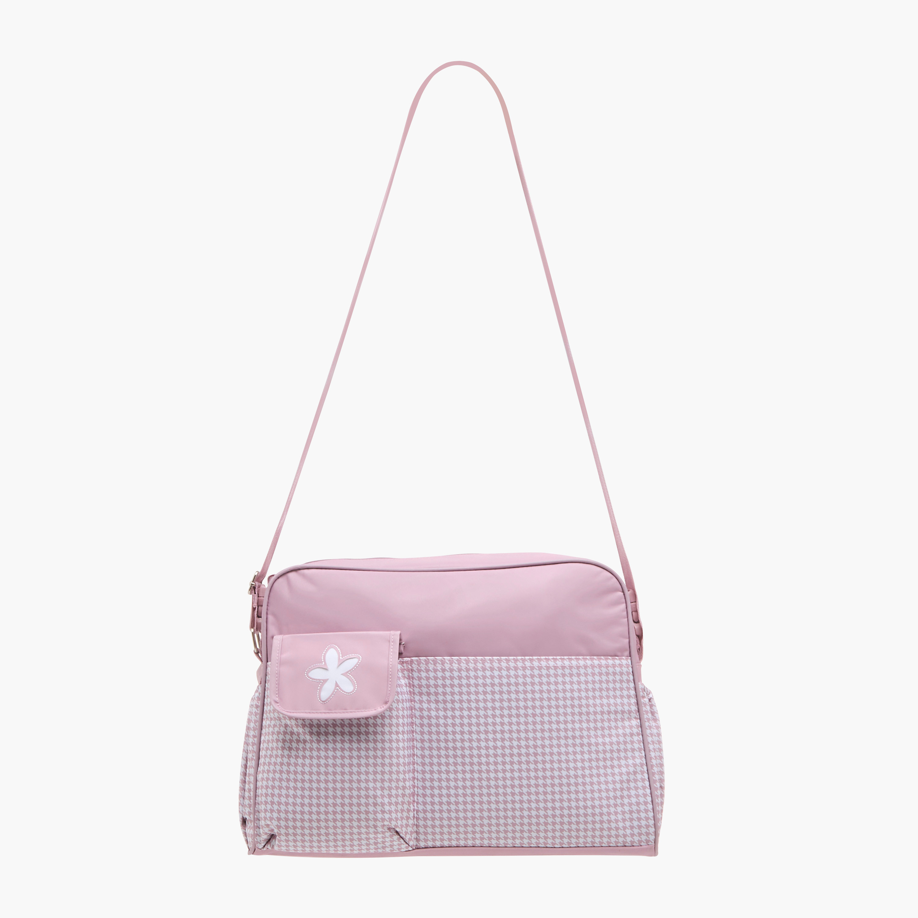 Juniors Checked Diaper Bag with Double Handle and Zip Closure-baby-diapering-diaperbags-image-4