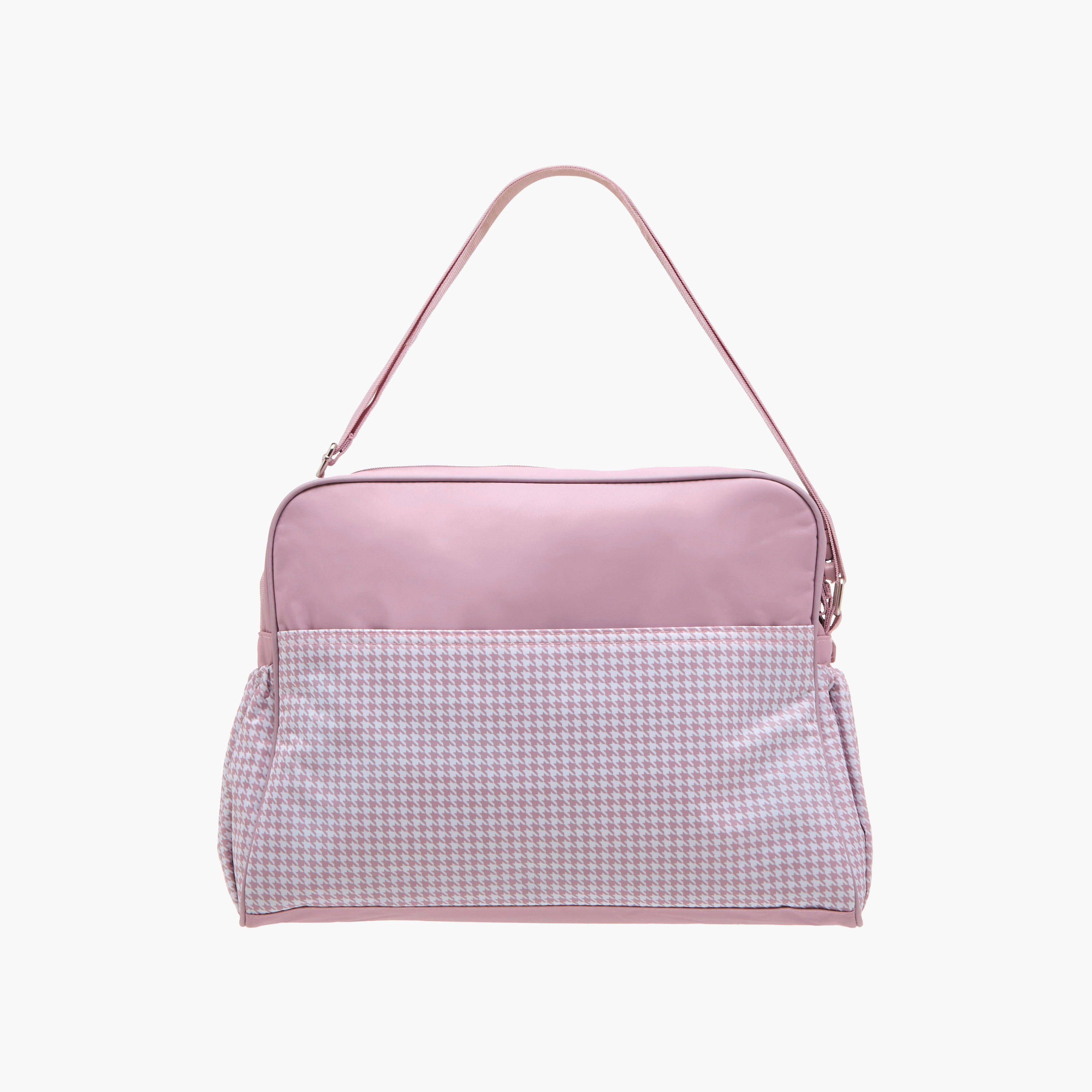 Juniors Checked Diaper Bag with Double Handle and Zip Closure-baby-diapering-diaperbags-image-6